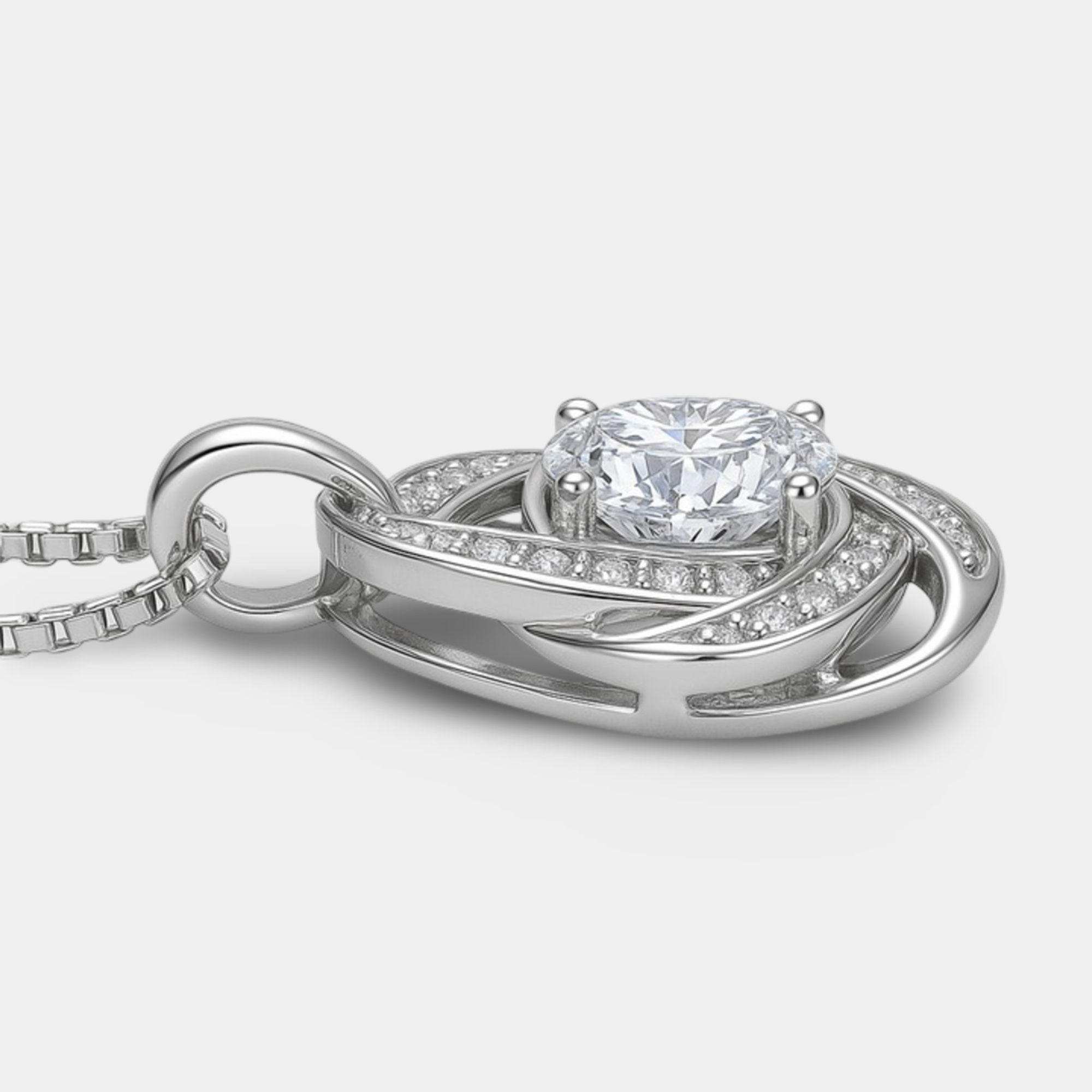 Moissanite Love Knot Necklace - MH ELEGANCE