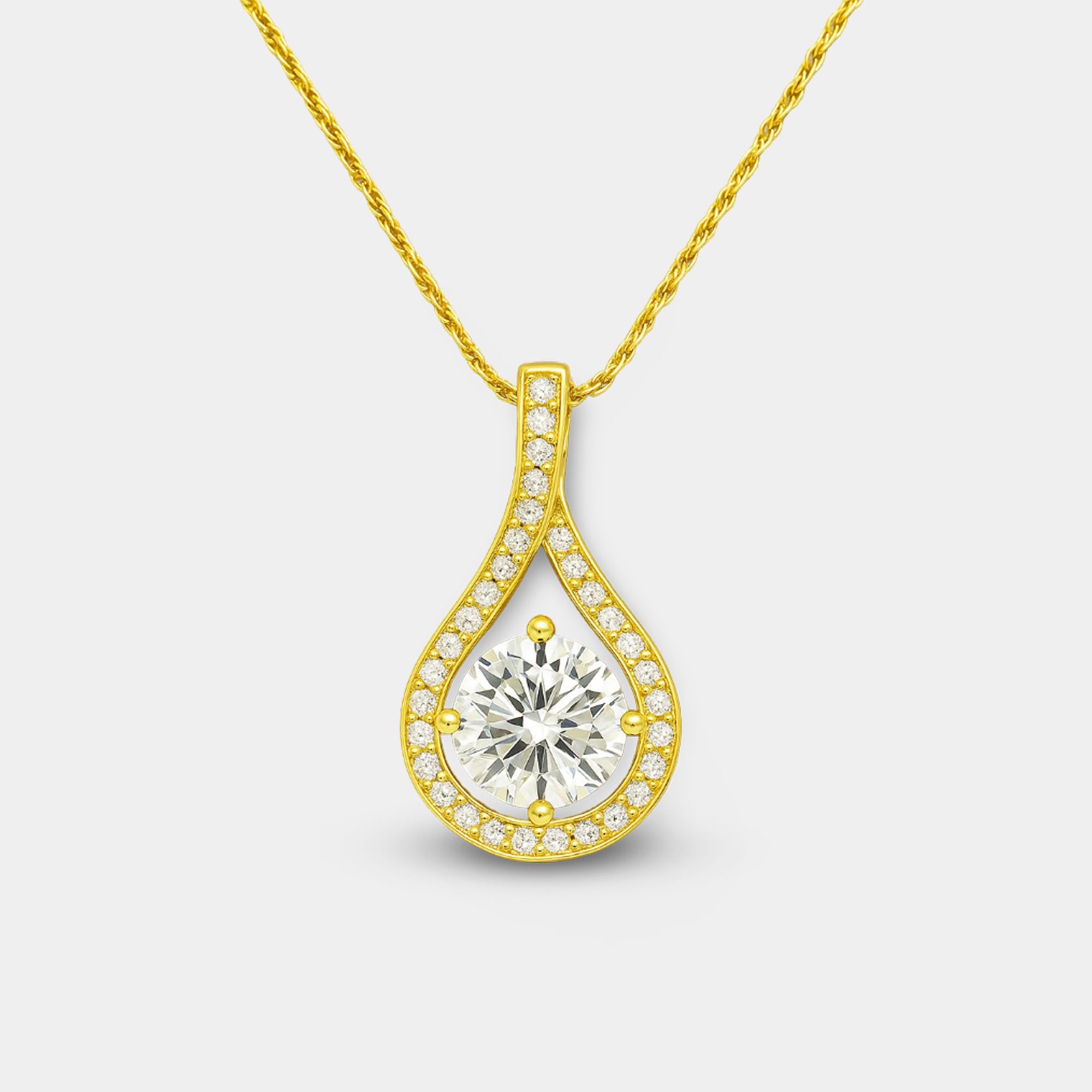 Moissanite Pendant Necklace for Women