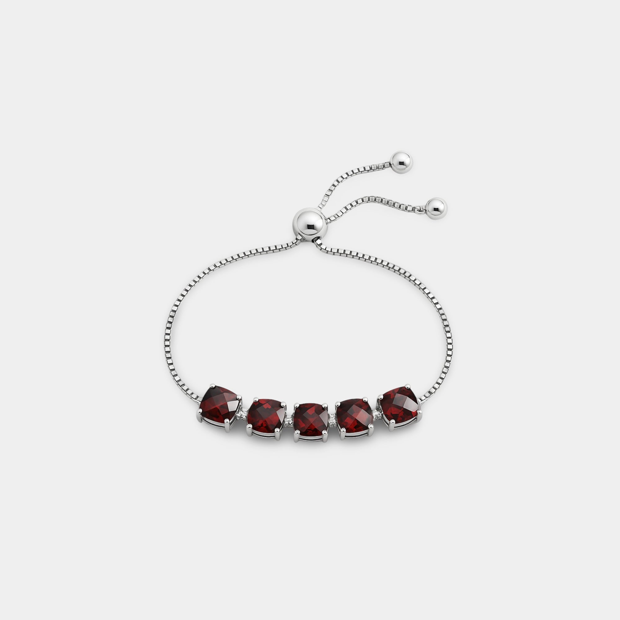 Nira Garnet Cushion Tennis Bracelet