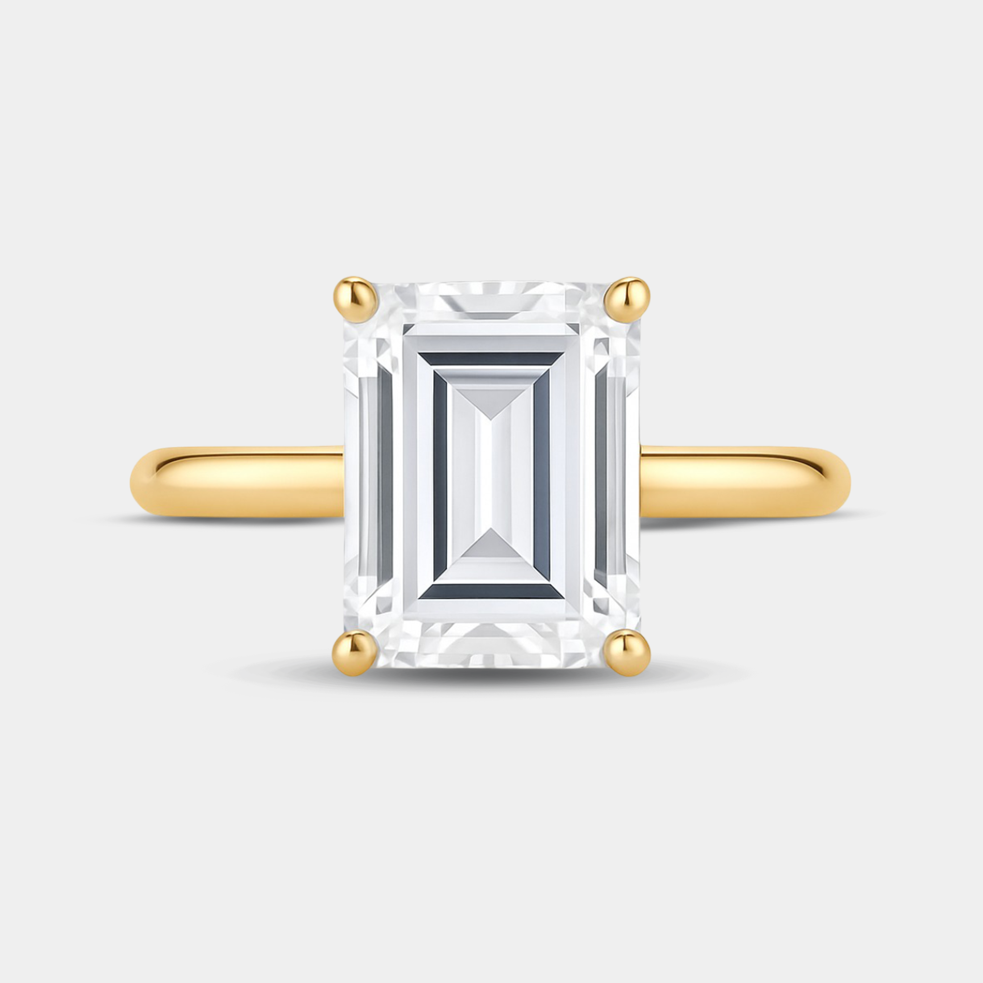 solene moissanite solitaire ring gift packaging from MH Elegance luxury wedding rings collection