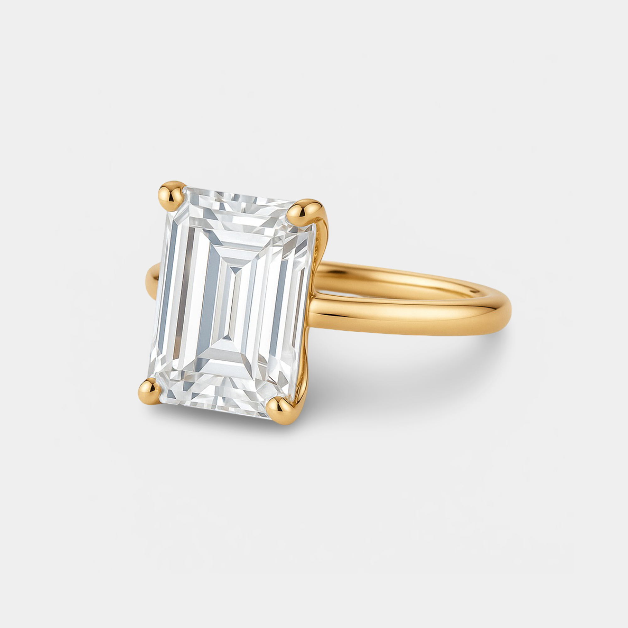 solene moissanite solitaire ring lifestyle wearing from MH Elegance luxury wedding rings collection