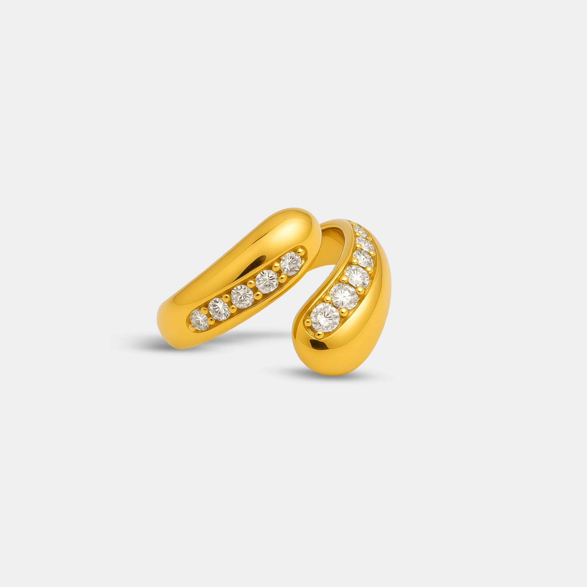 Swirl Zircon Ring