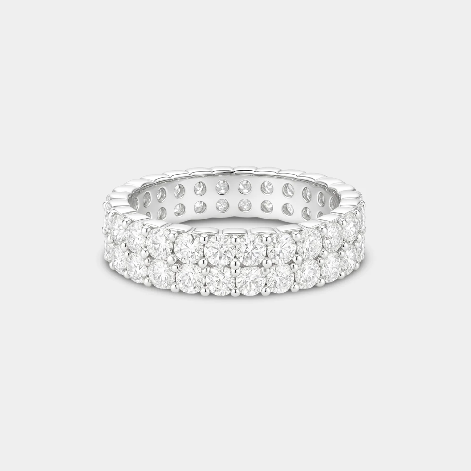 Two Row Round-Cut Eternity Ring