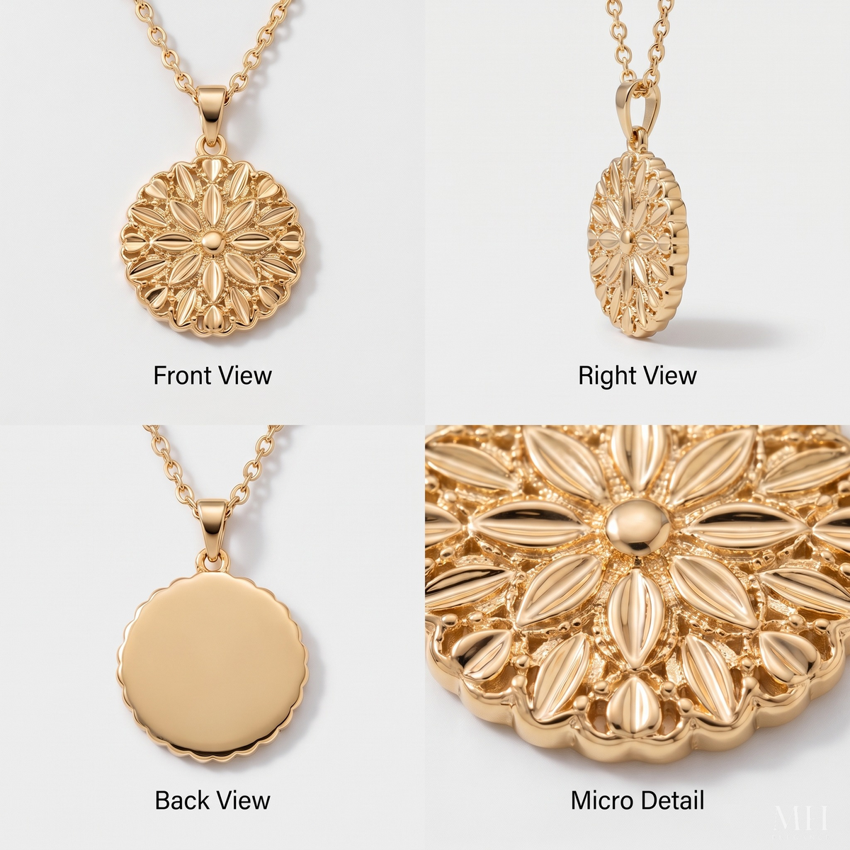 Collier Pendentif Cœur Papillon Plaqué Or 14K | Symbole de Transformation | Délicat – MH ELEGANCE