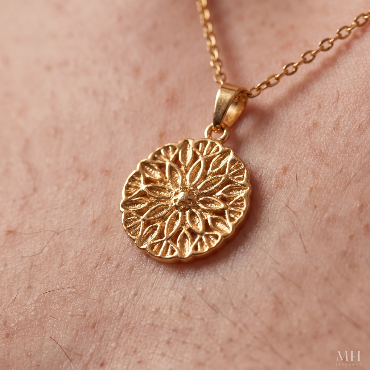 Collier Pendentif Cœur Papillon Plaqué Or 14K | Symbole de Transformation | Délicat – MH ELEGANCE