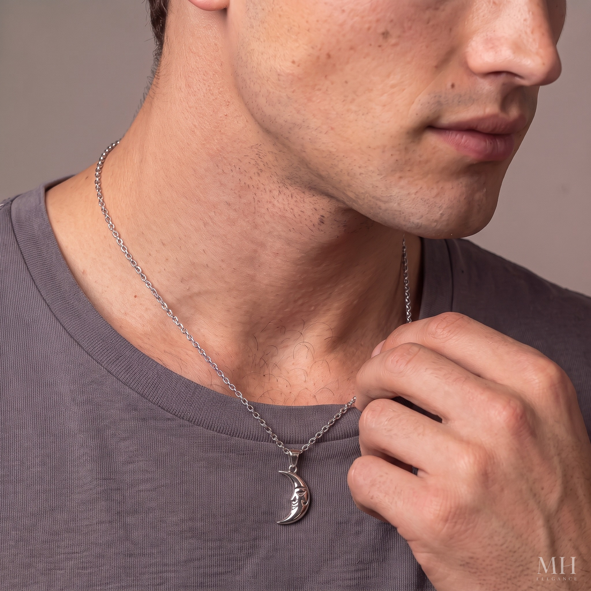 Ensemble de colliers couple soleil et lune en argent sterling | Pendentifs célestes pour Elle et Lui