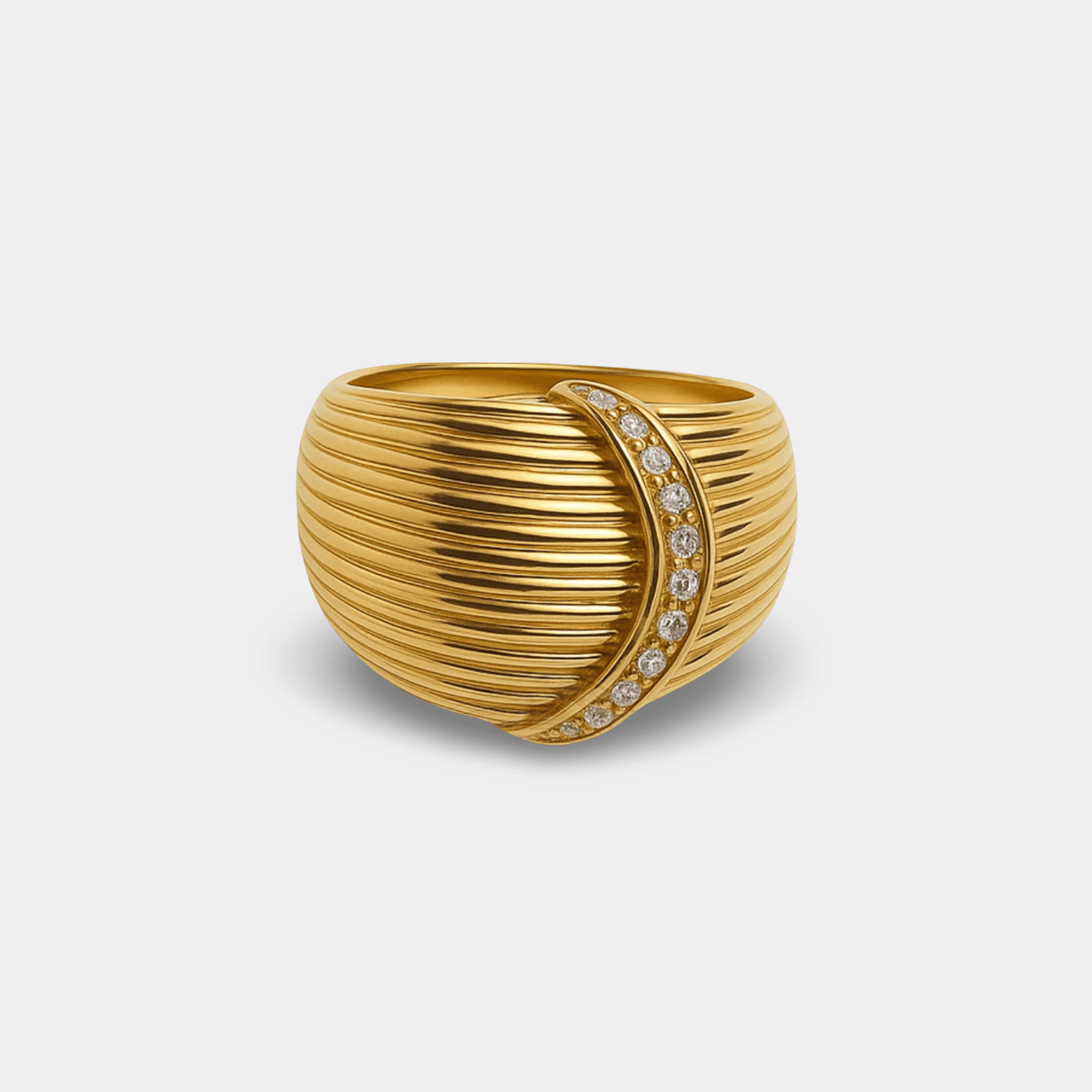 Arc Dome Ring | Geometric Statement Ring | 14K Gold – MH ELEGANCE - MH ELEGANCE - Arc Dome Ring - MH ELEGANCE -
