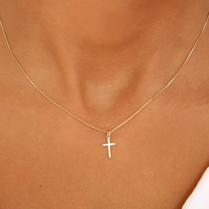 Aureline Cross Box Chain Pendant | 14K Gold-Plated | Symbol of Faith – MH ELEGANCE - MH ELEGANCE - Aureline Cross Box Chain Pendant | 14K Gold-Plated | Symbol of Faith – MH ELEGANCE -