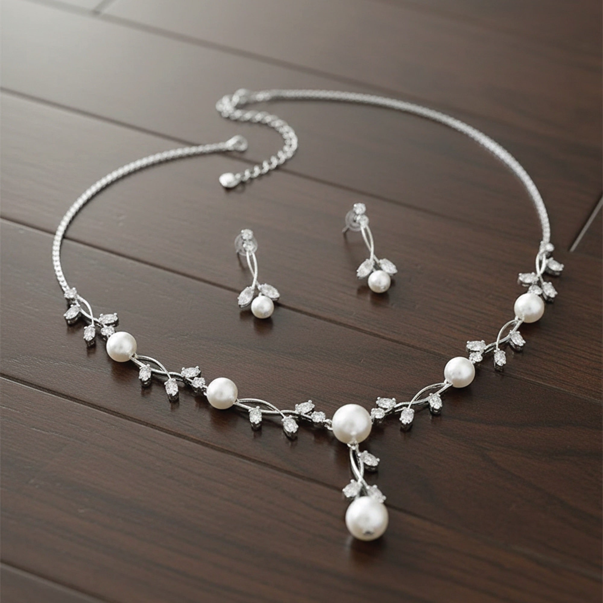 Aurora Bloom Luxury Bridal Jewelry Set - MH ELEGANCE - Aurora Bloom Luxury Bridal Jewelry Set -