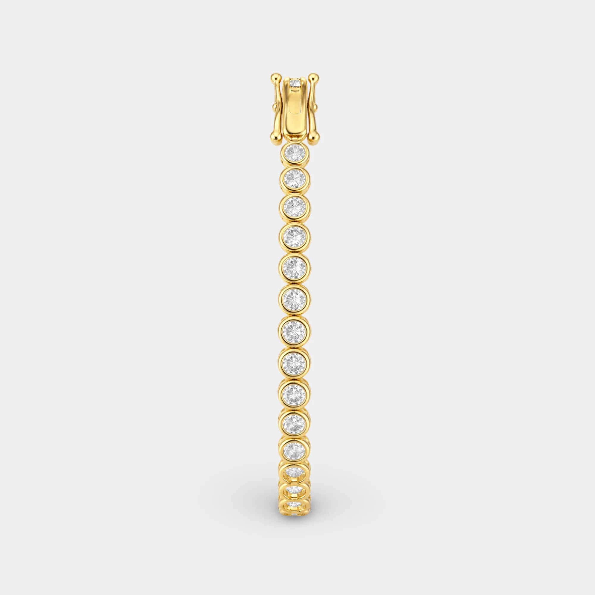 Bezel Set Round Cut Tennis Bracelet - MH ELEGANCE - Bezel Set Round Cut Tennis Bracelet -