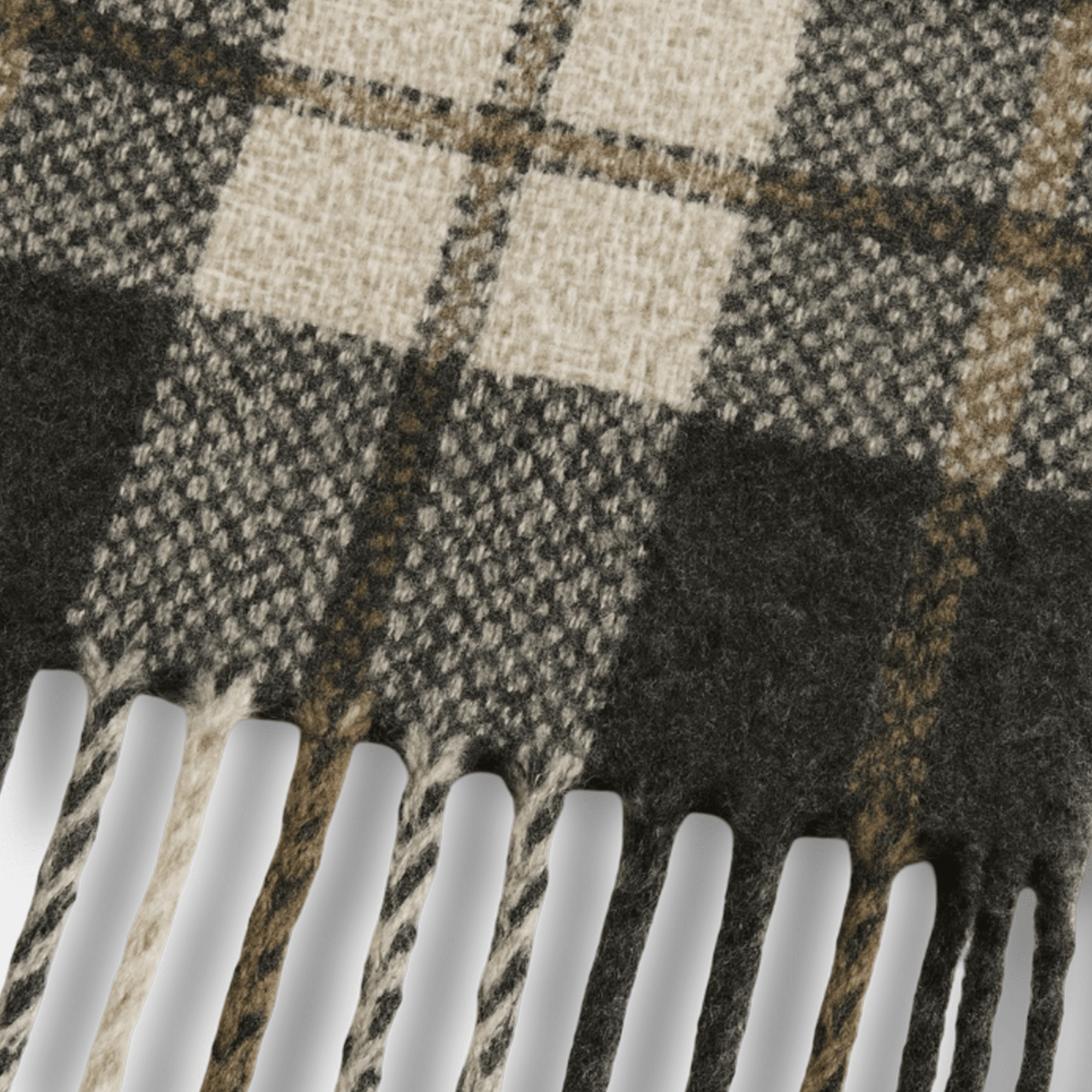 Black & White Lattice Winter Scarf | Premium Cashmere Plaid | Modern Elegance - MH ELEGANCE - Black & White Lattice Winter Scarf | Premium Cashmere Plaid | Modern Elegance -