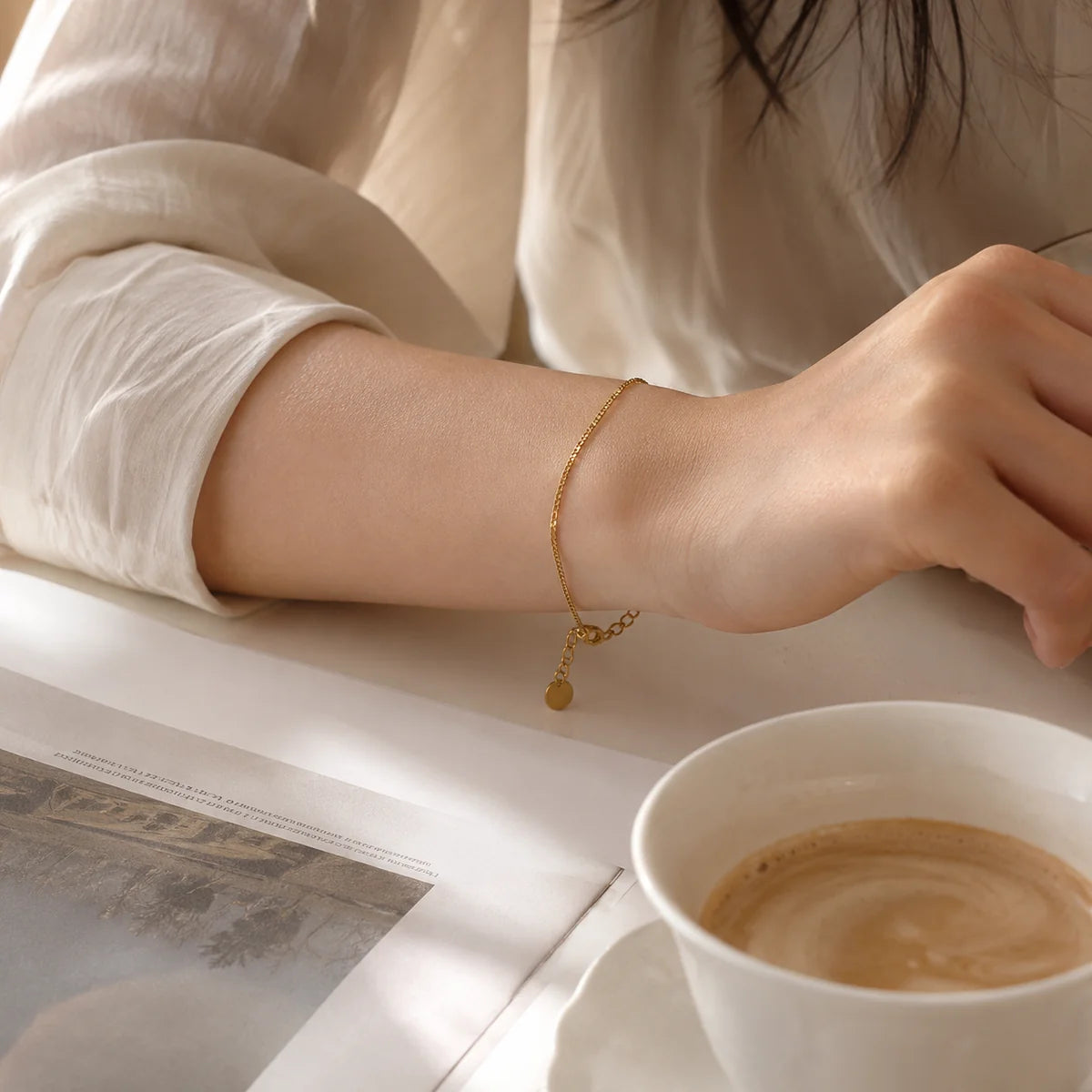 Gold Cuban Chain Bracelet | Waterproof Stainless Luxury | Everyday Layering