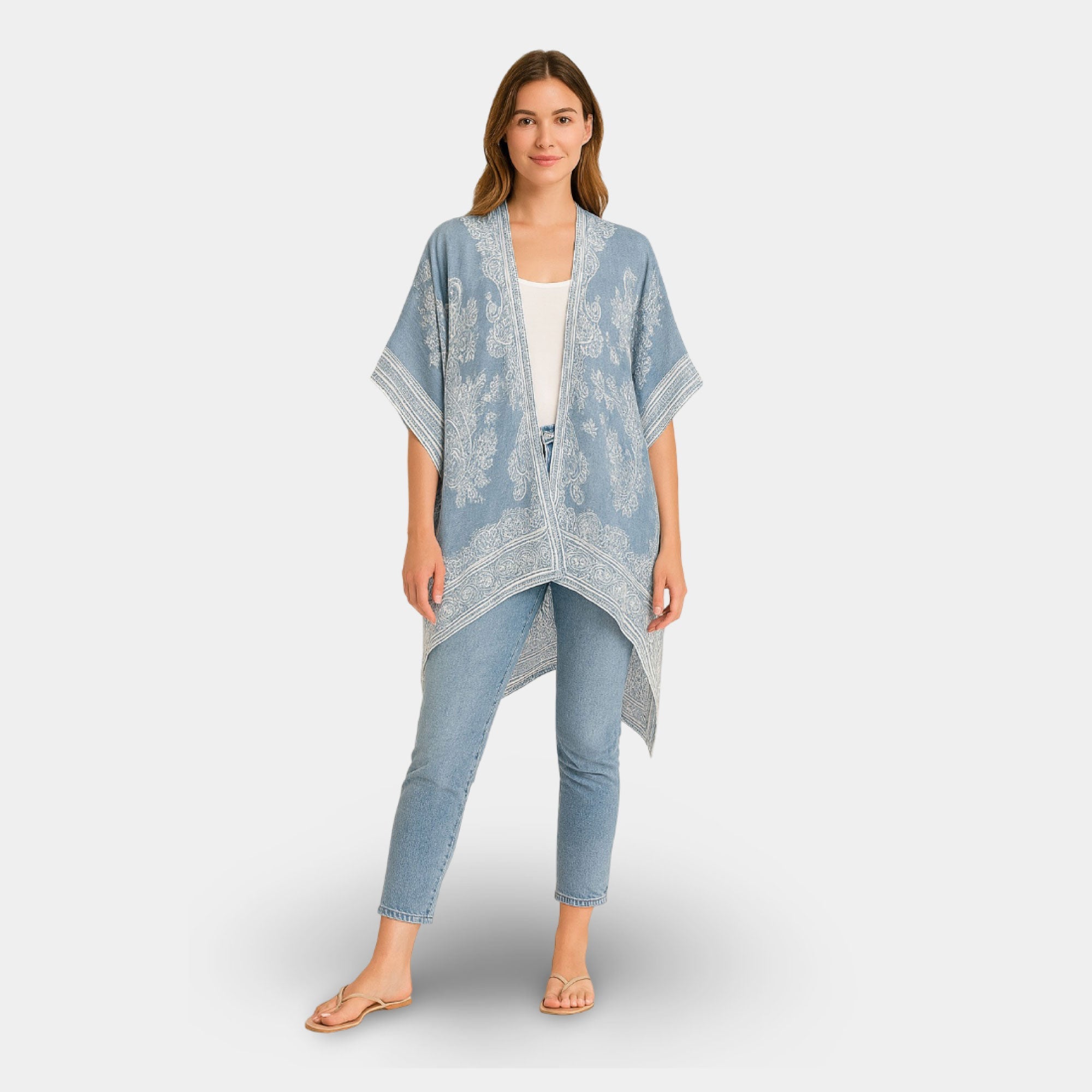 Breezy Lane Kimono Cover-Up - MH ELEGANCE - Breezy Lane Kimono Cover-Up -
