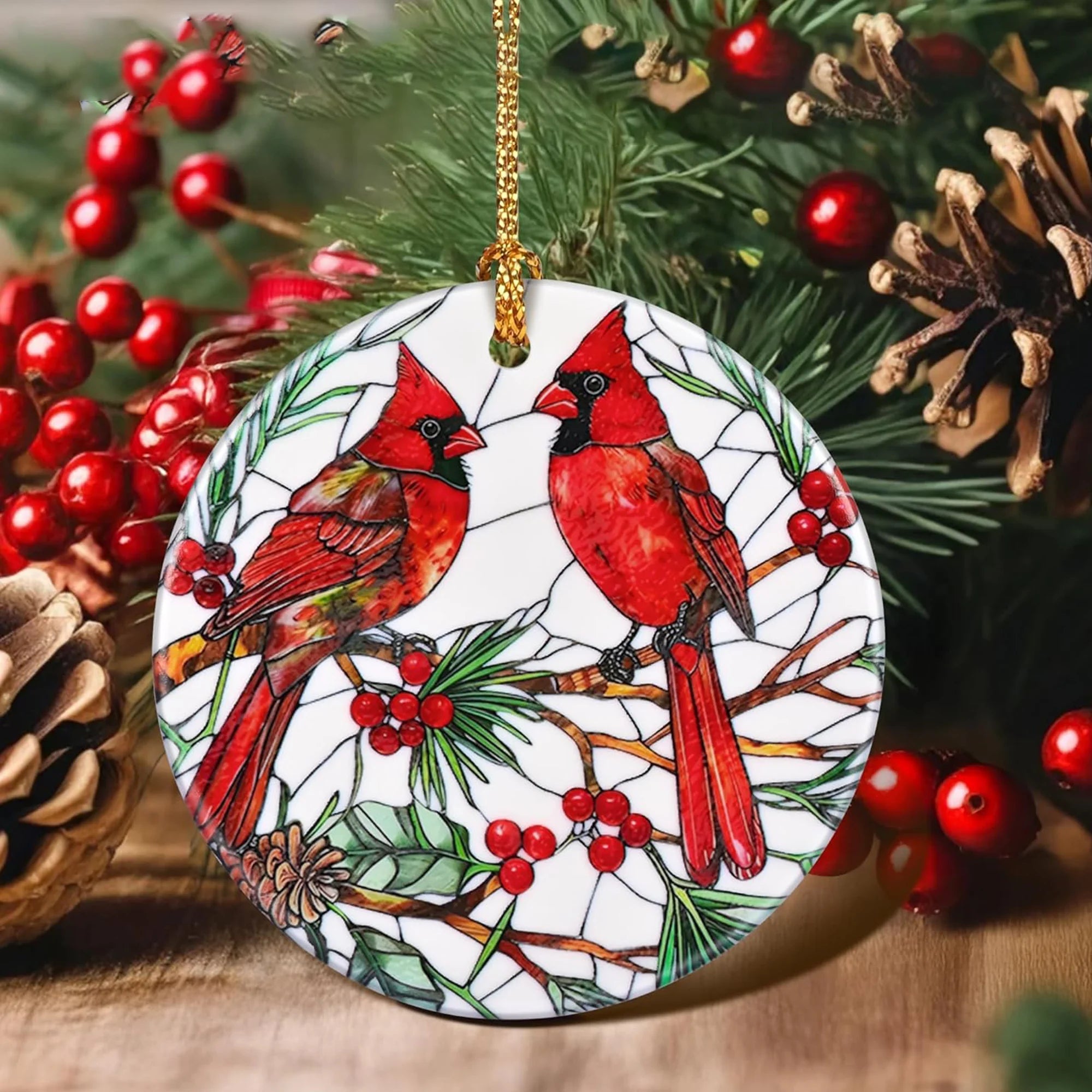 Cardinal Christmas Ornament - MH ELEGANCE - Cardinal Christmas Ornament -