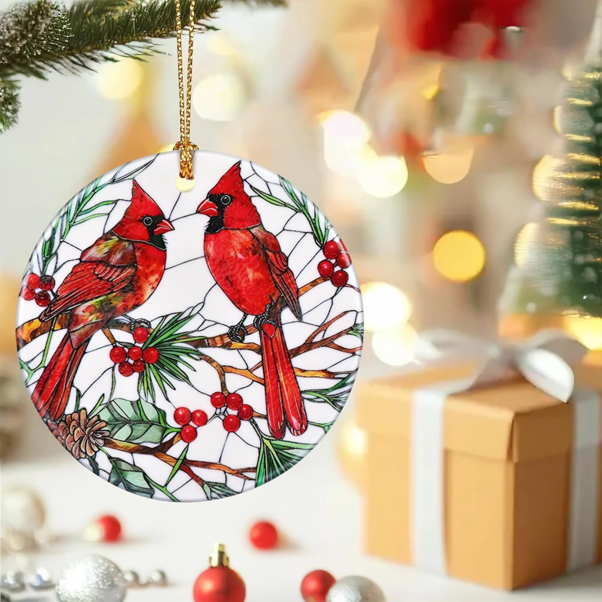 Cardinal Christmas Ornament - MH ELEGANCE - Cardinal Christmas Ornament -