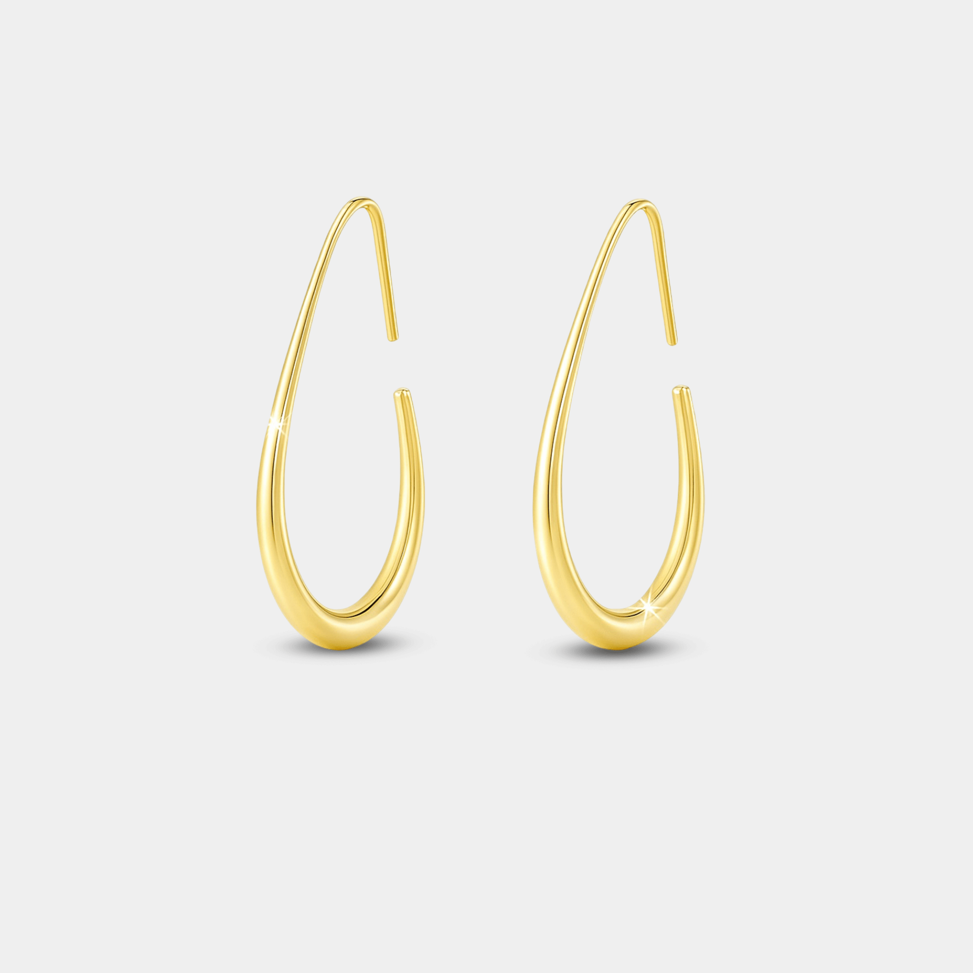 Charlize Teardrop Hoop Earrings - MH ELEGANCE - Charlize Teardrop Hoop Earrings -