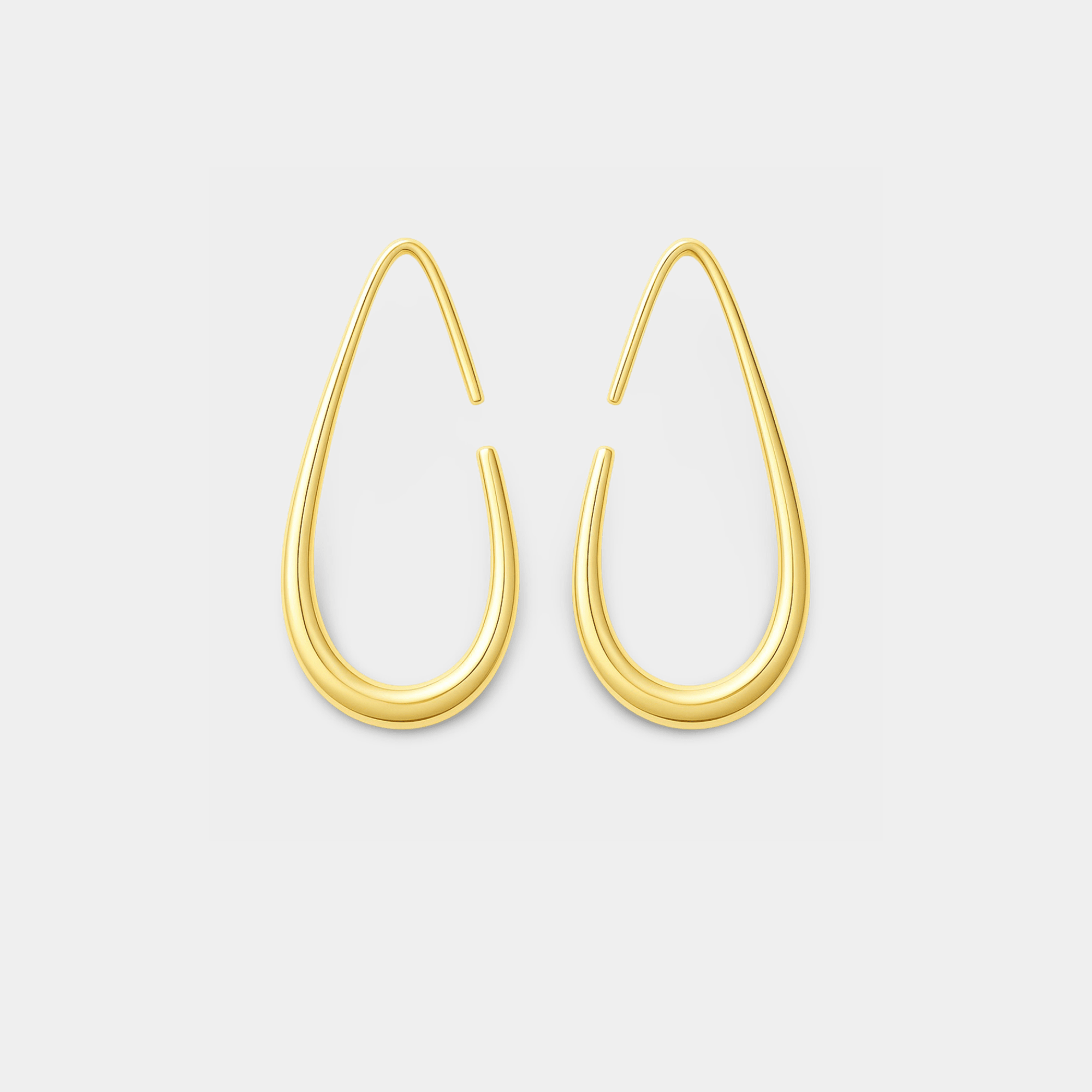 Charlize Teardrop Hoop Earrings - MH ELEGANCE - Charlize Teardrop Hoop Earrings -
