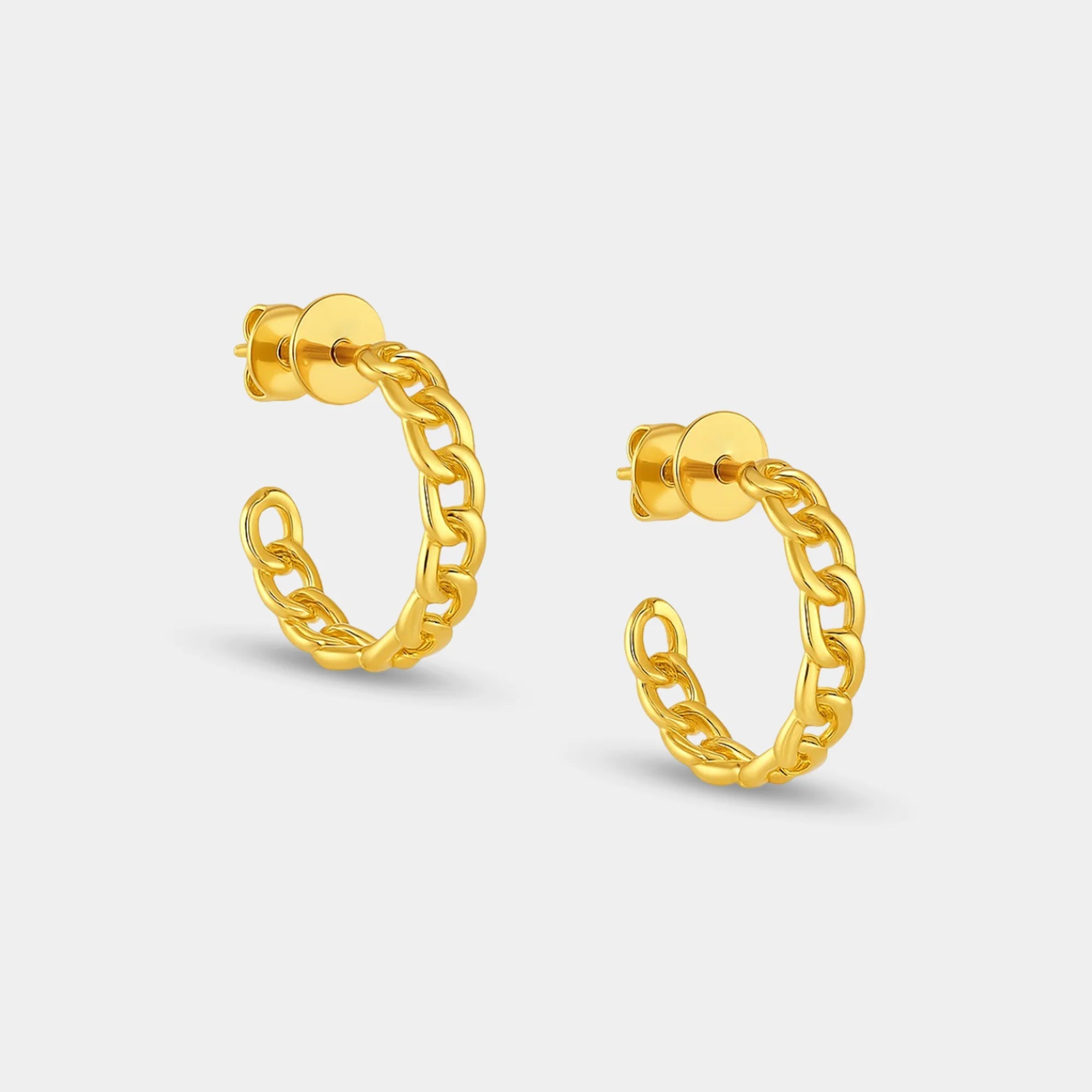 Chunky Link Statement Hoops - MH ELEGANCE - Chunky Link Statement Hoops -