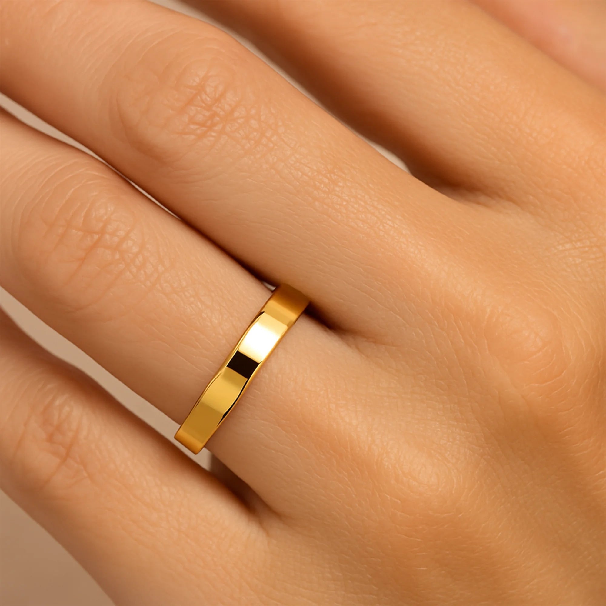 Cigar Style Ring Band - MH ELEGANCE - Cigar Style Ring Band -