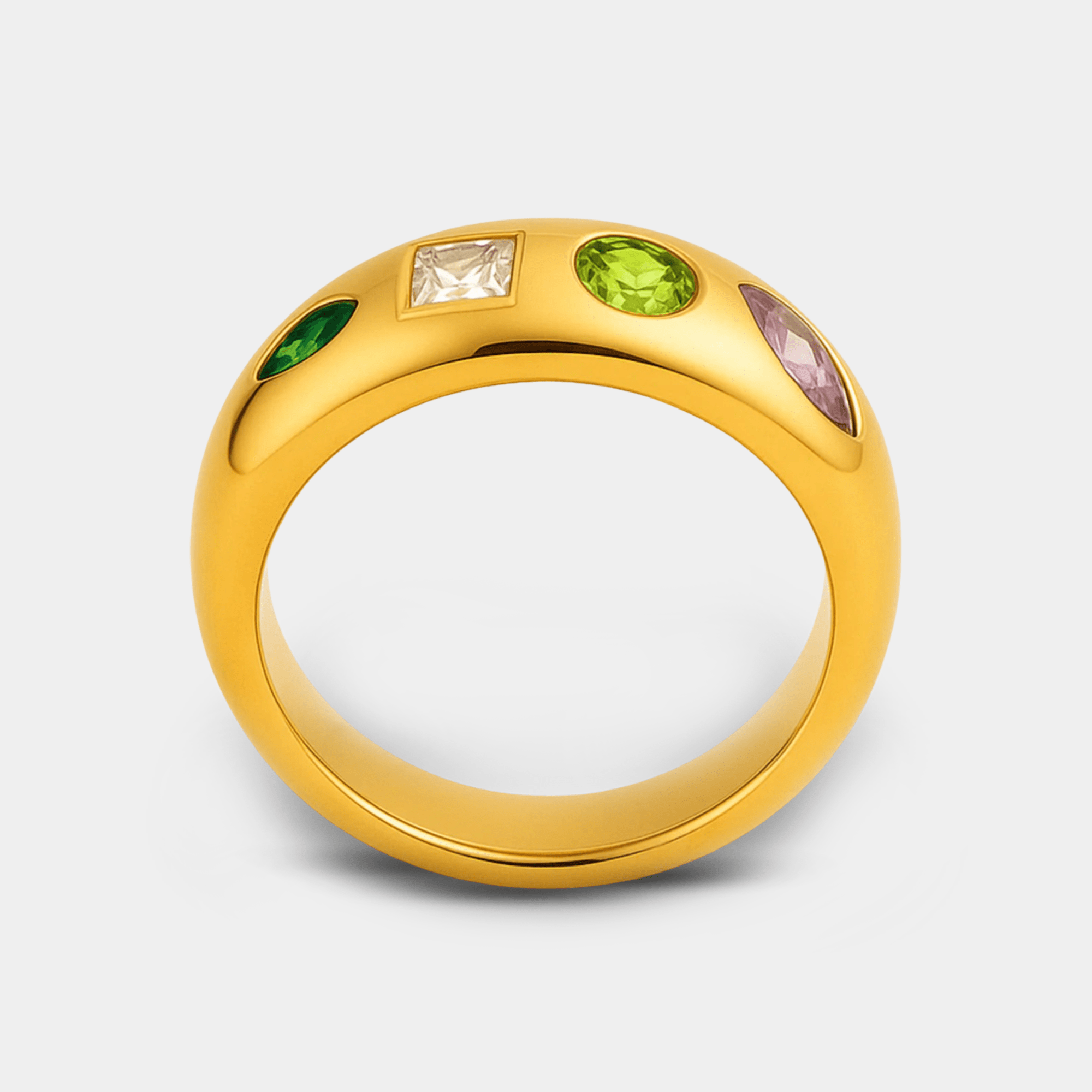 Confetti Multi-Gemstone Ring | Colorful Gemstone Statement Ring | 14K Gold – MH ELEGANCE - MH ELEGANCE - Confetti Multi-Gemstone Ring - MH ELEGANCE -
