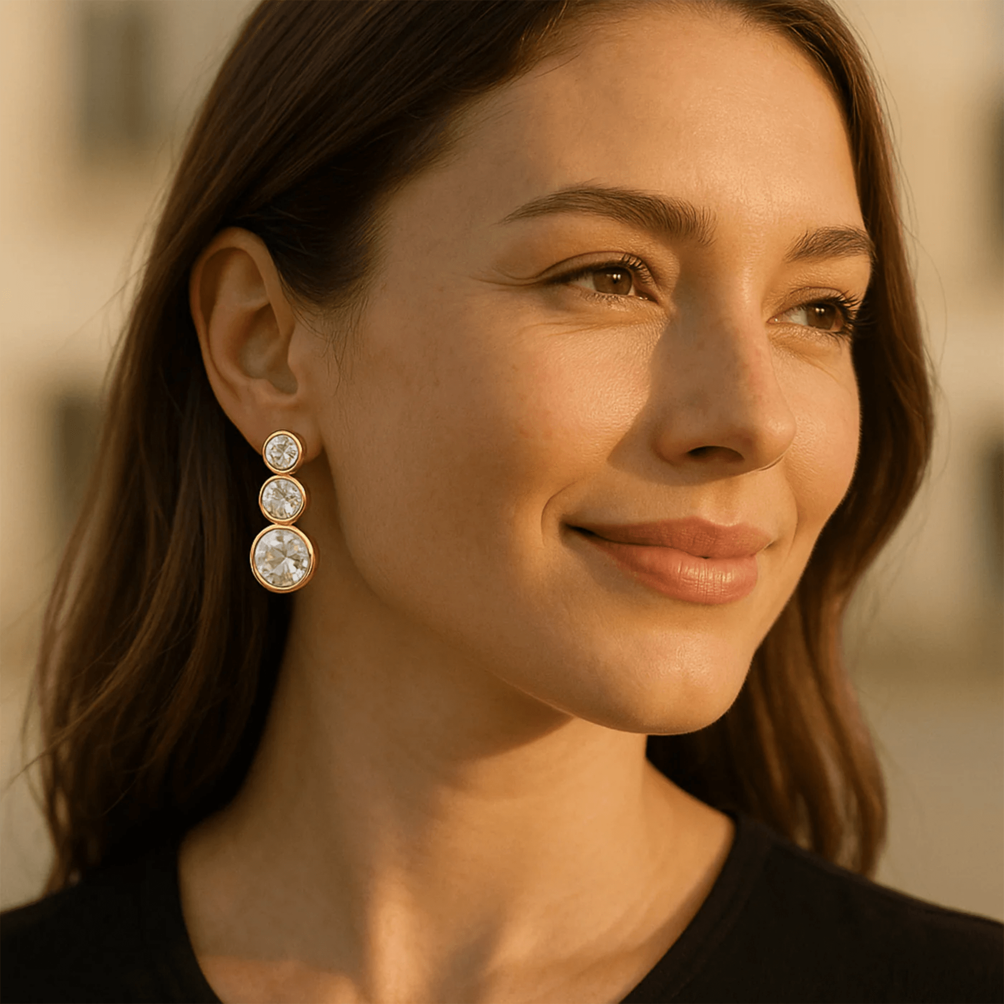 Crystal Drop Earrings | Cubic Zirconia | 14K Gold Sparkle Dangles – MH ELEGANCE - MH ELEGANCE - Crystal Drop Earrings - MH ELEGANCE - Earrings