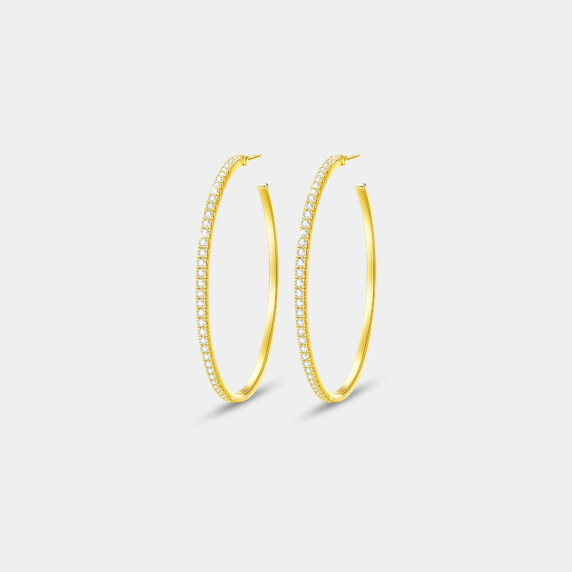 Crystal Pavé Statement Hoops - MH ELEGANCE - Crystal Pavé Statement Hoops -