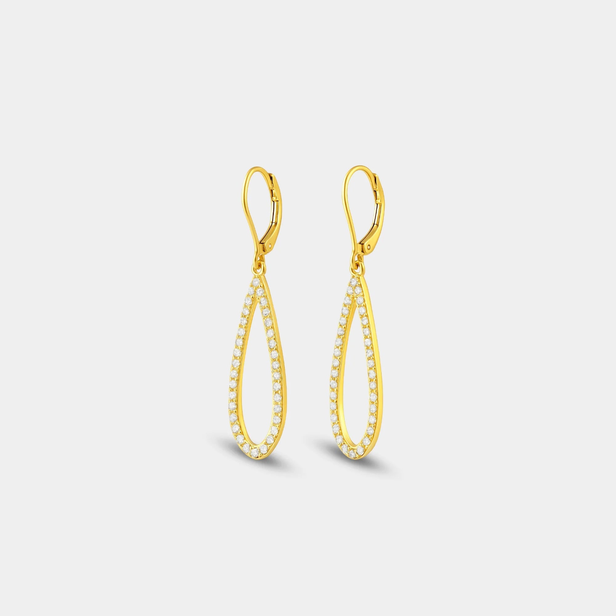 CZ Teardrop Earrings - MH ELEGANCE - CZ Teardrop Earrings -