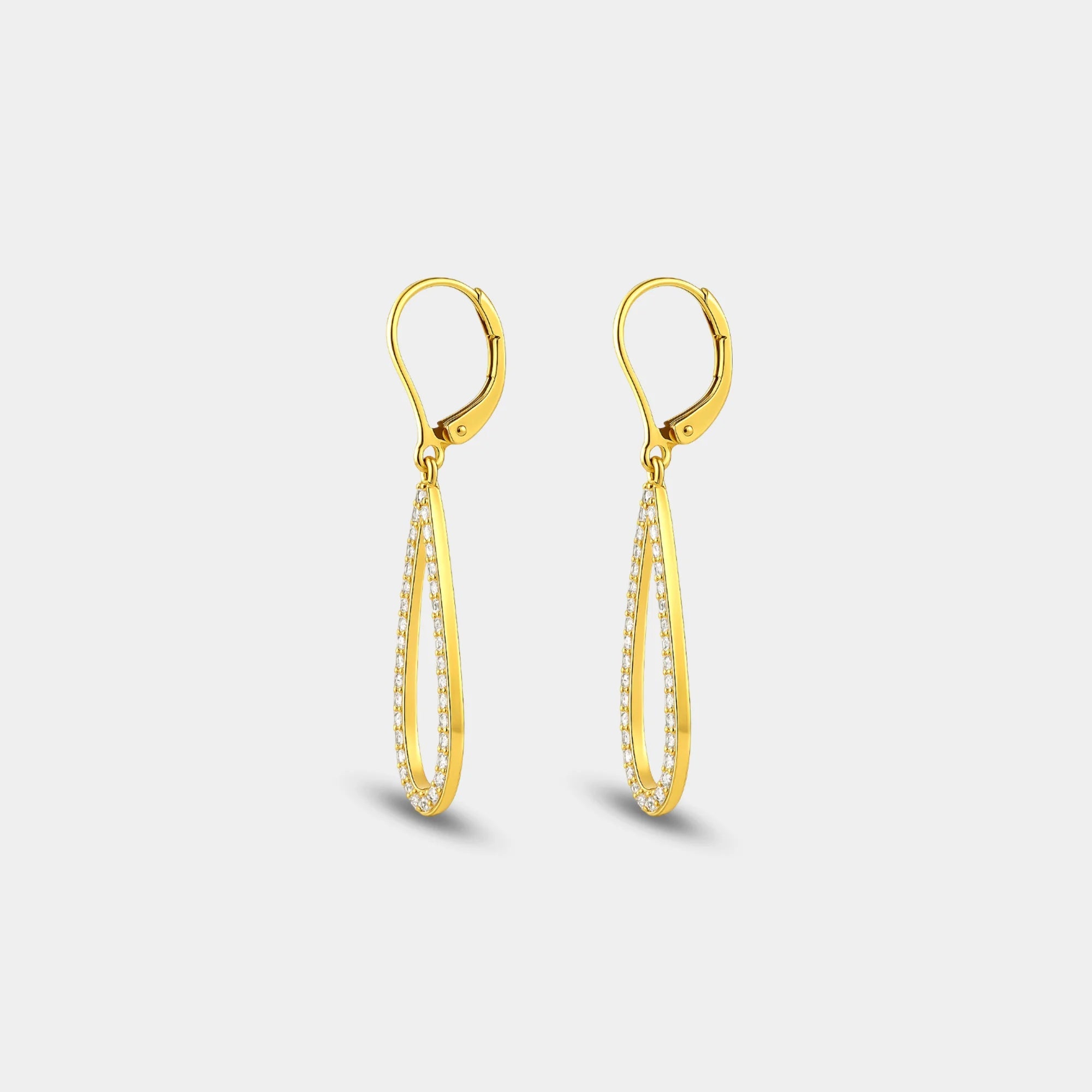 CZ Teardrop Earrings - MH ELEGANCE - CZ Teardrop Earrings -