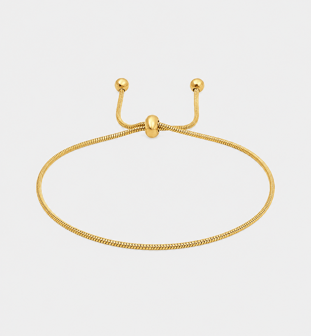Dainty Gold Slider Bracelet | Adjustable Minimalist Luxury | Everyday Layering - MH ELEGANCE - Dainty Gold Slider Bracelet - Bracelet