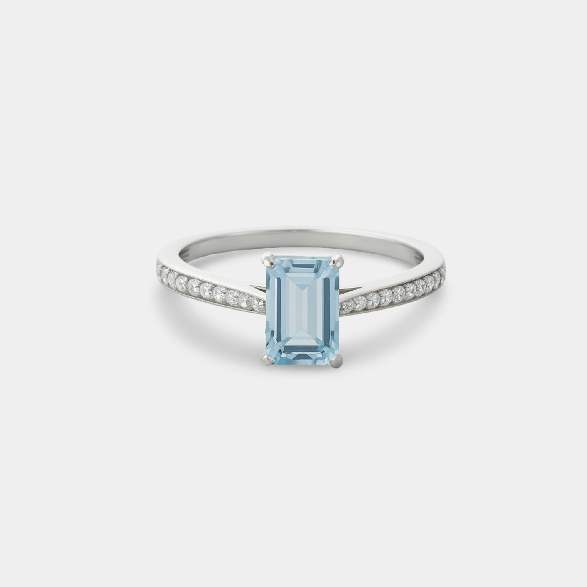 Eira Aquamarine Diamond Ring - MH ELEGANCE - Eira Aquamarine Diamond Ring - MH ELEGANCE -
