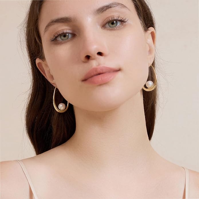 Elara Pearl Teardrop Earrings - MH ELEGANCE - Elara Pearl Teardrop Earrings -