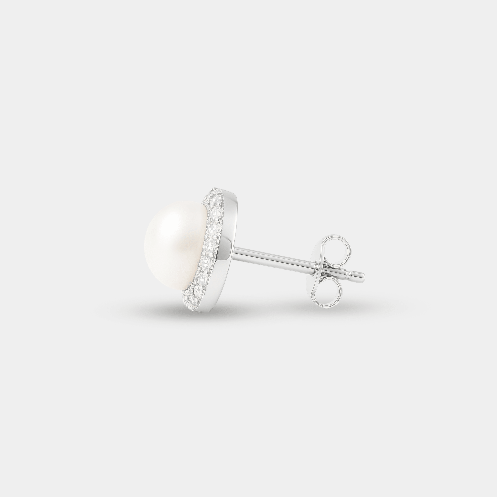 Freshwater Pearl Button Stud Earrings - MH ELEGANCE - Freshwater Pearl Button Stud Earrings - MH ELEGANCE -