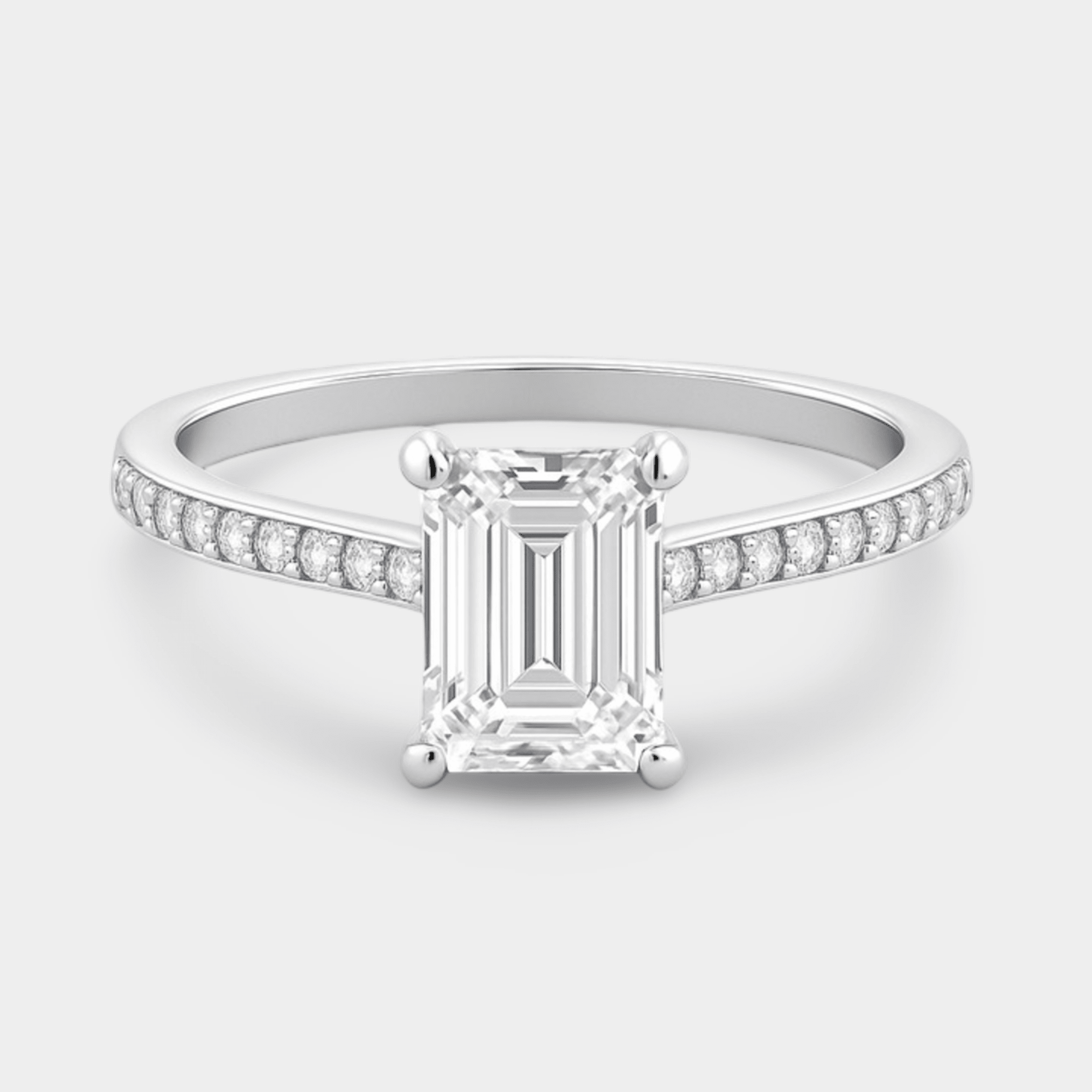 Gem Stone Diamond Engagement Ring | 14K Gold - MH ELEGANCE - gem stone diamond engagement ring main display from MH Elegance luxury wedding rings collection - Ring