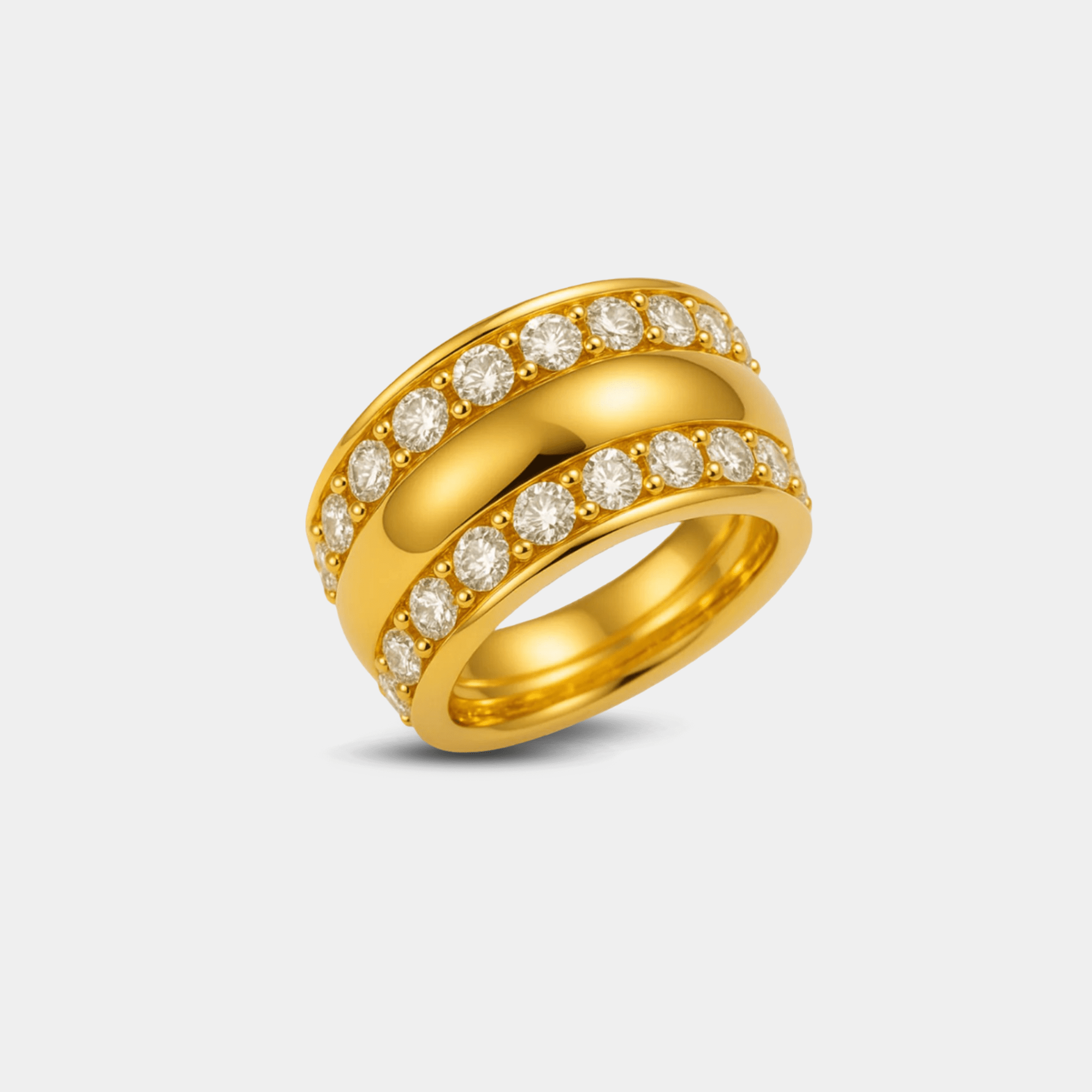 Gilded Band Zircon Ring | CZ Channel Set Eternity Band | 14K Gold – MH ELEGANCE - MH ELEGANCE - Gilded Band Zircon Ring - MH ELEGANCE -