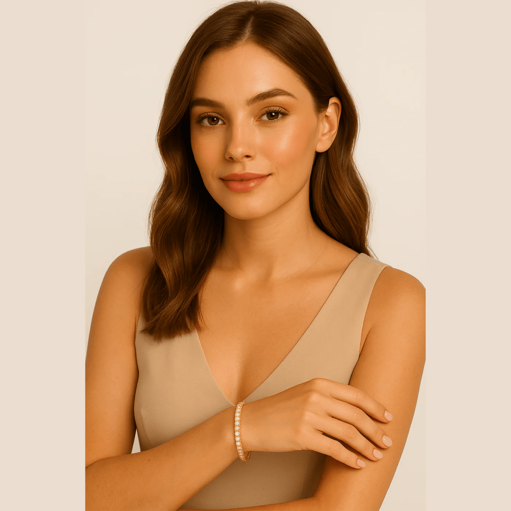 Glitzline Gold Bracelet | Cubic Zirconia Line Bracelet | 14K Gold – MH ELEGANCE - MH ELEGANCE - Glitzline Gold Bracelet - MH ELEGANCE -