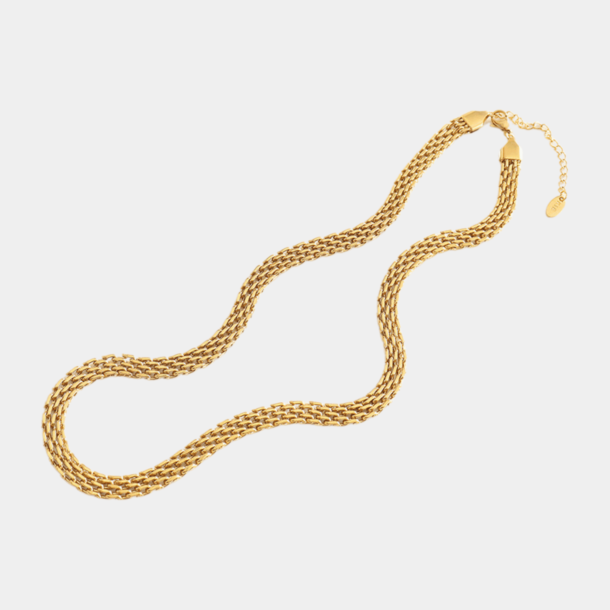 Gold Wheat Chain Necklace | 14K Gold | Classic Italian Chain Design – MH ELEGANCE - MH ELEGANCE - Gold Wheat Chain - MH ELEGANCE - Necklace