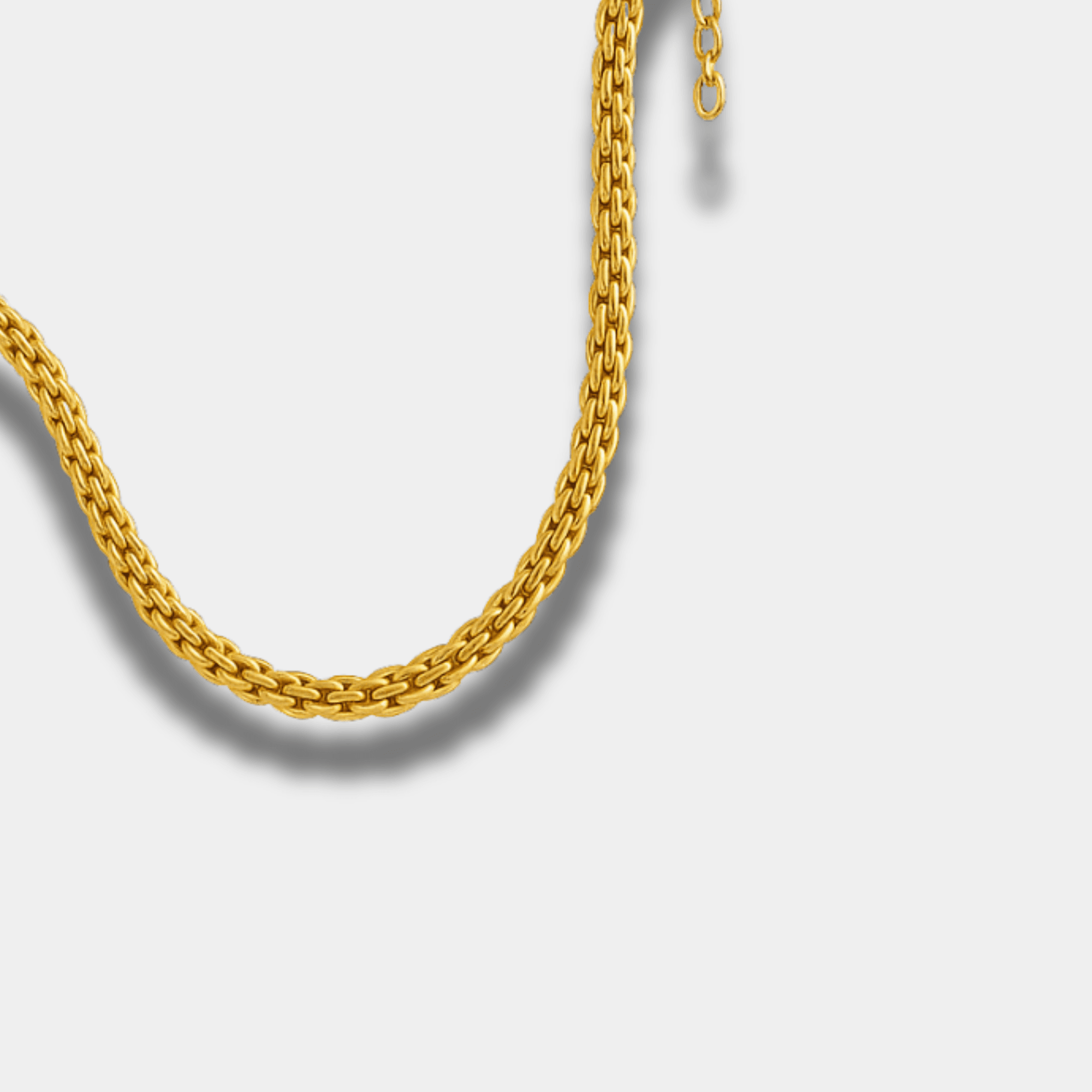 Gold Wheat Chain Necklace | 14K Gold | Classic Italian Chain Design – MH ELEGANCE - MH ELEGANCE - Gold Wheat Chain - MH ELEGANCE - Necklace