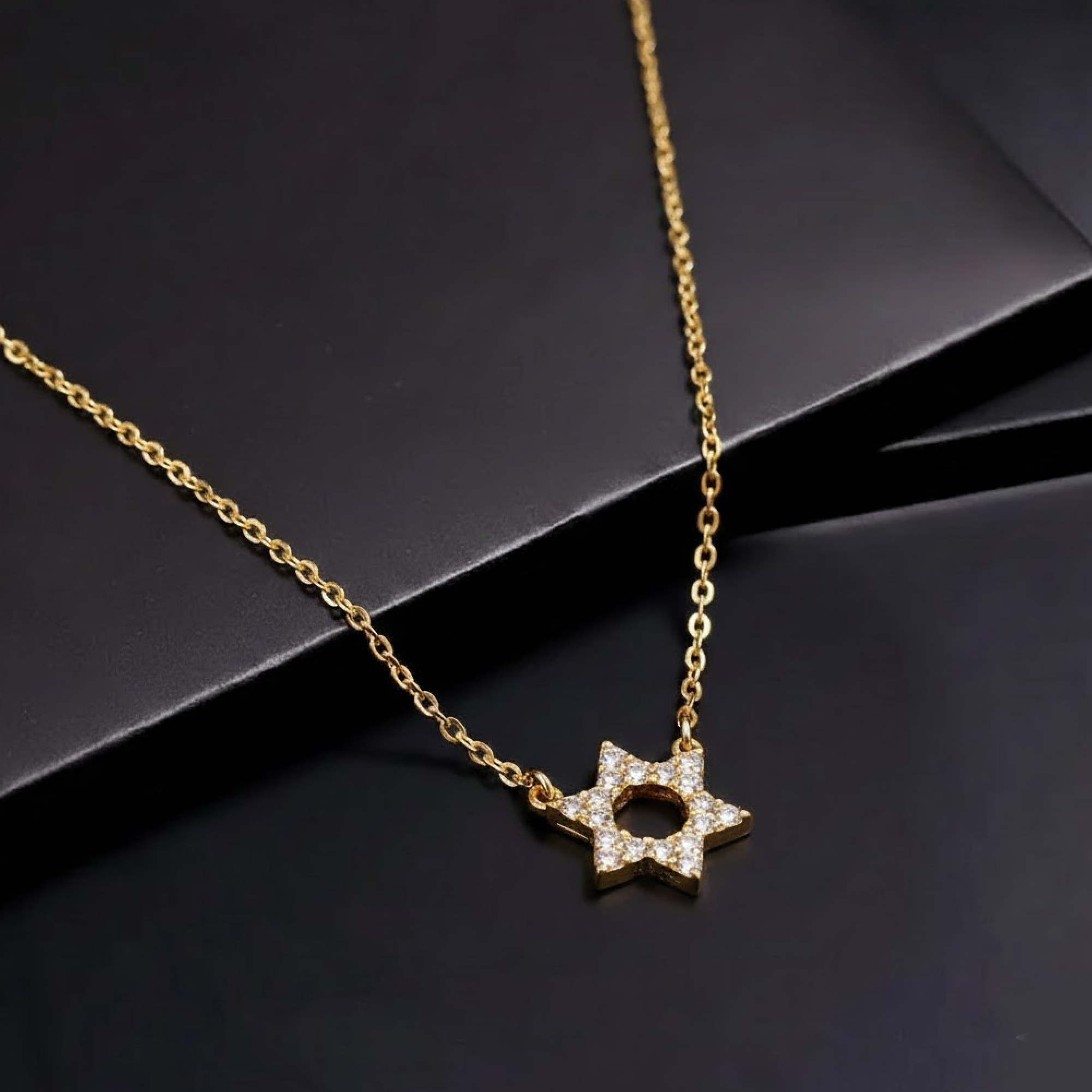 Golden Heritage Star of David Necklace - MH ELEGANCE - Golden Heritage Star of David Necklace - Necklace
