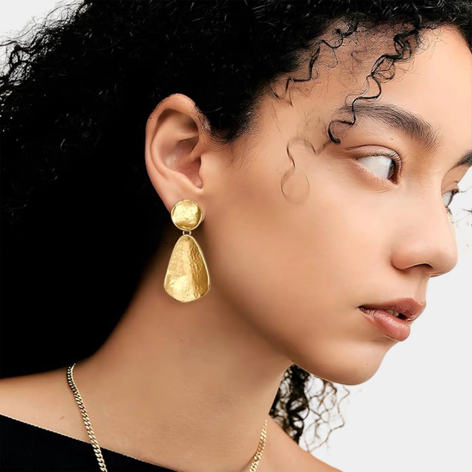 Hammered Chunky Earrings - MH ELEGANCE - Hammered Chunky Earrings -