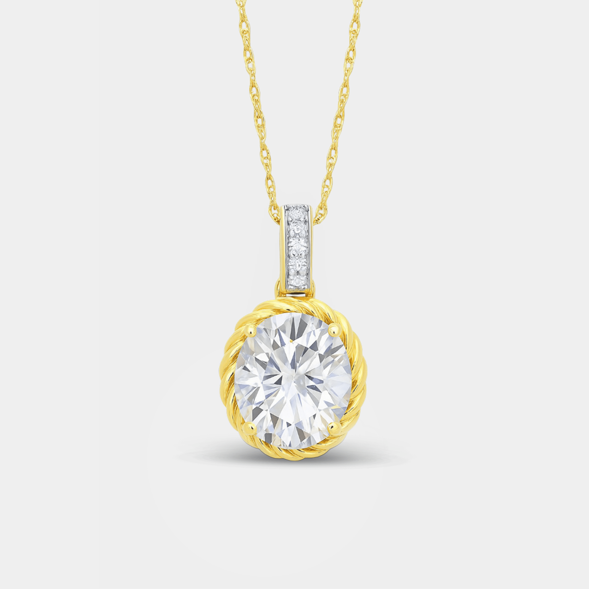 Liora Moissanite Pendant Necklace - MH ELEGANCE - Liora Moissanite Pendant Necklace - MH ELEGANCE -