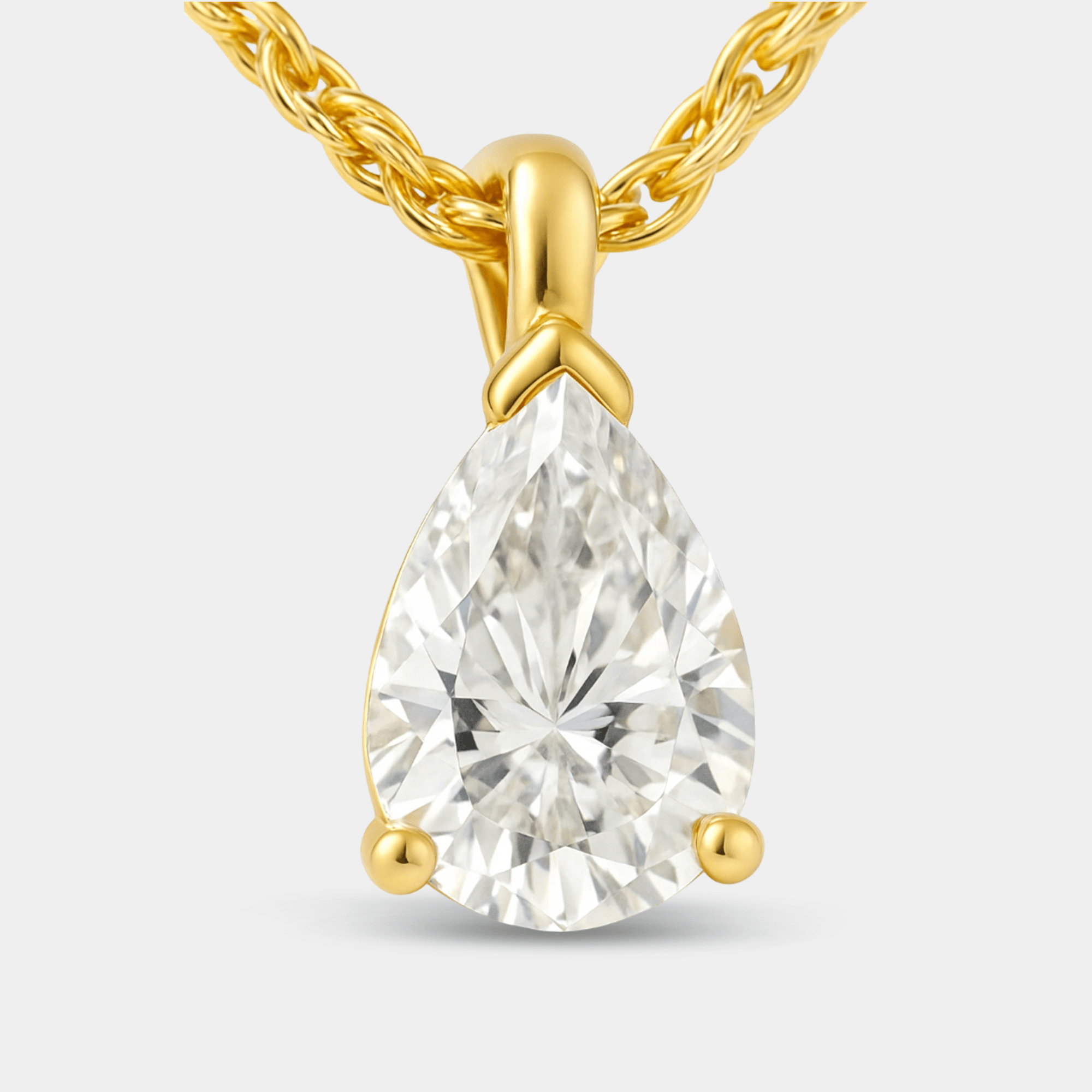 Liora Teardrop Moissanite Necklace - MH ELEGANCE - Liora Teardrop Moissanite Necklace - MH ELEGANCE -