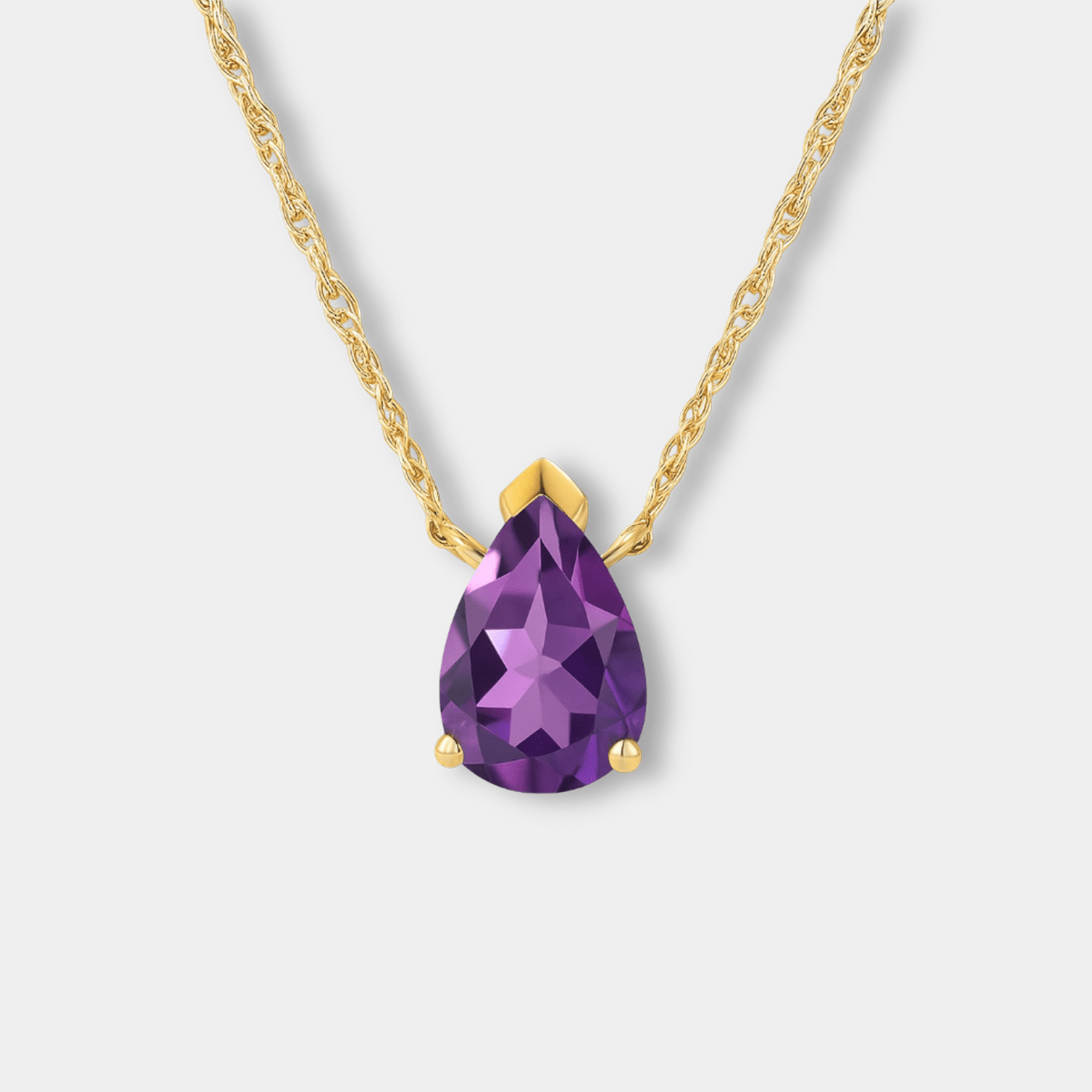 Lira Amethyst Teardrop Pendant - MH ELEGANCE - Lira Amethyst Teardrop Pendant - MH ELEGANCE -