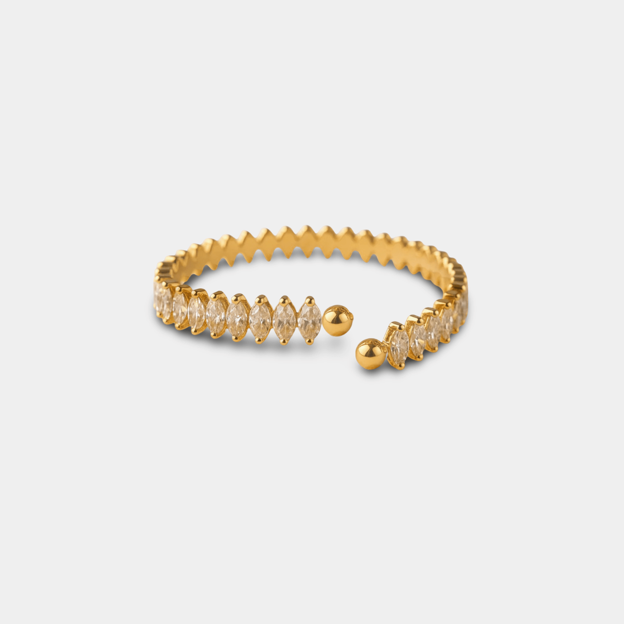 Marquise Zircon Tennis Bracelet | 14K Gold | Luxury CZ Bracelet | Diamond Alternative - MH ELEGANCE - Luxury Marquise Cut Zircon Bracelet - MH ELEGANCE - Bracelet