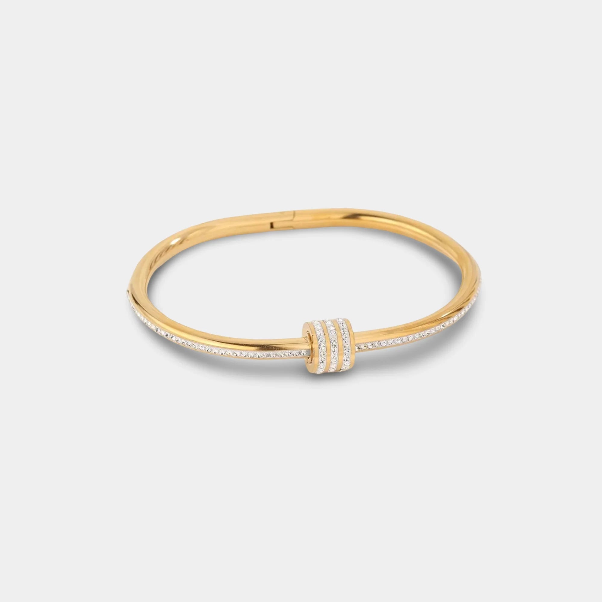 Modern Crystal Cuff Bracelet - MH ELEGANCE - Modern Crystal Cuff Bracelet -