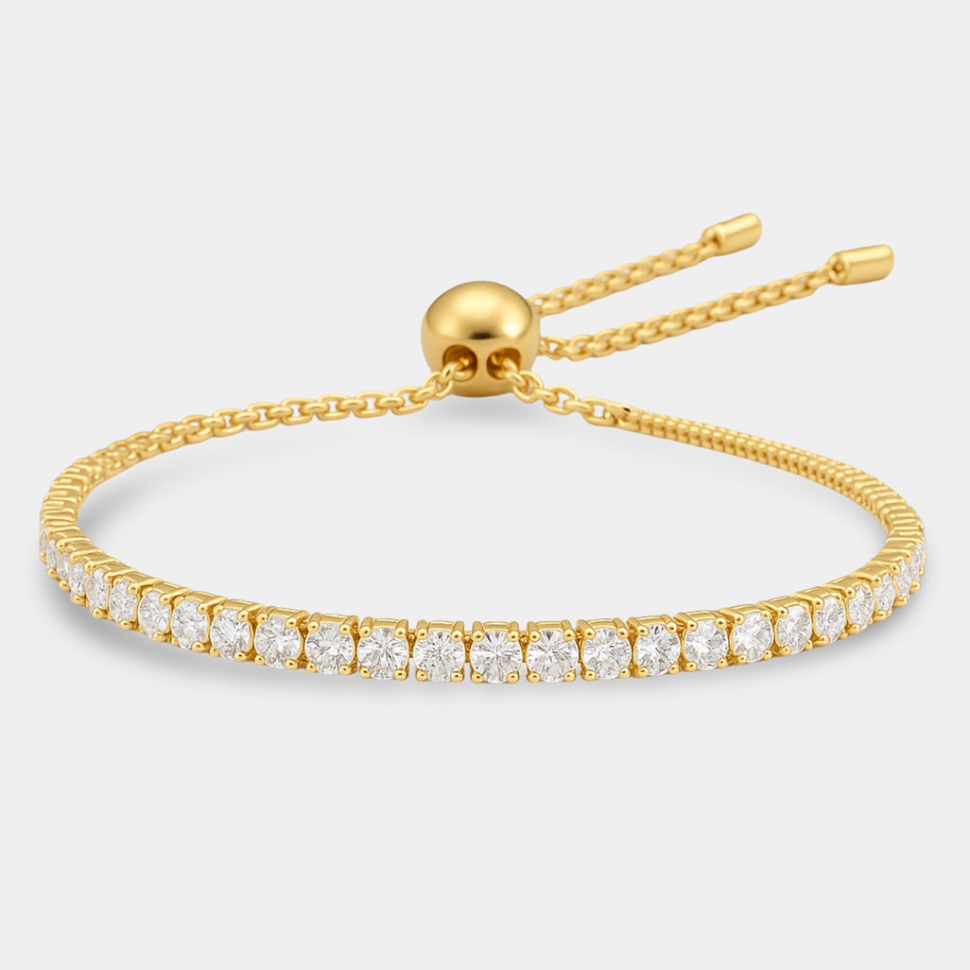 Moissanite Adjustable Tennis Bracelet - MH ELEGANCE - Moissanite Adjustable Tennis Bracelet - MH ELEGANCE -