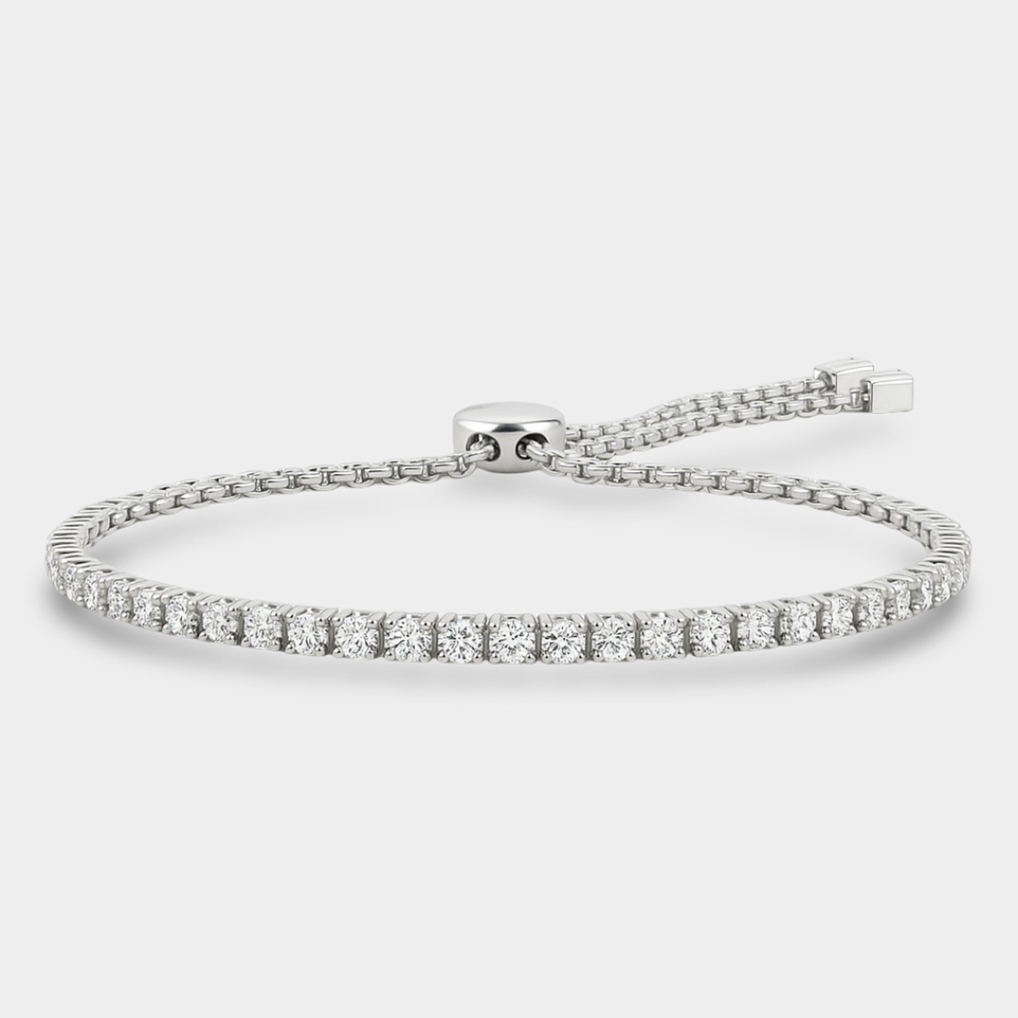 Moissanite Adjustable Tennis Bracelet - MH ELEGANCE - Moissanite Adjustable Tennis Bracelet - MH ELEGANCE -