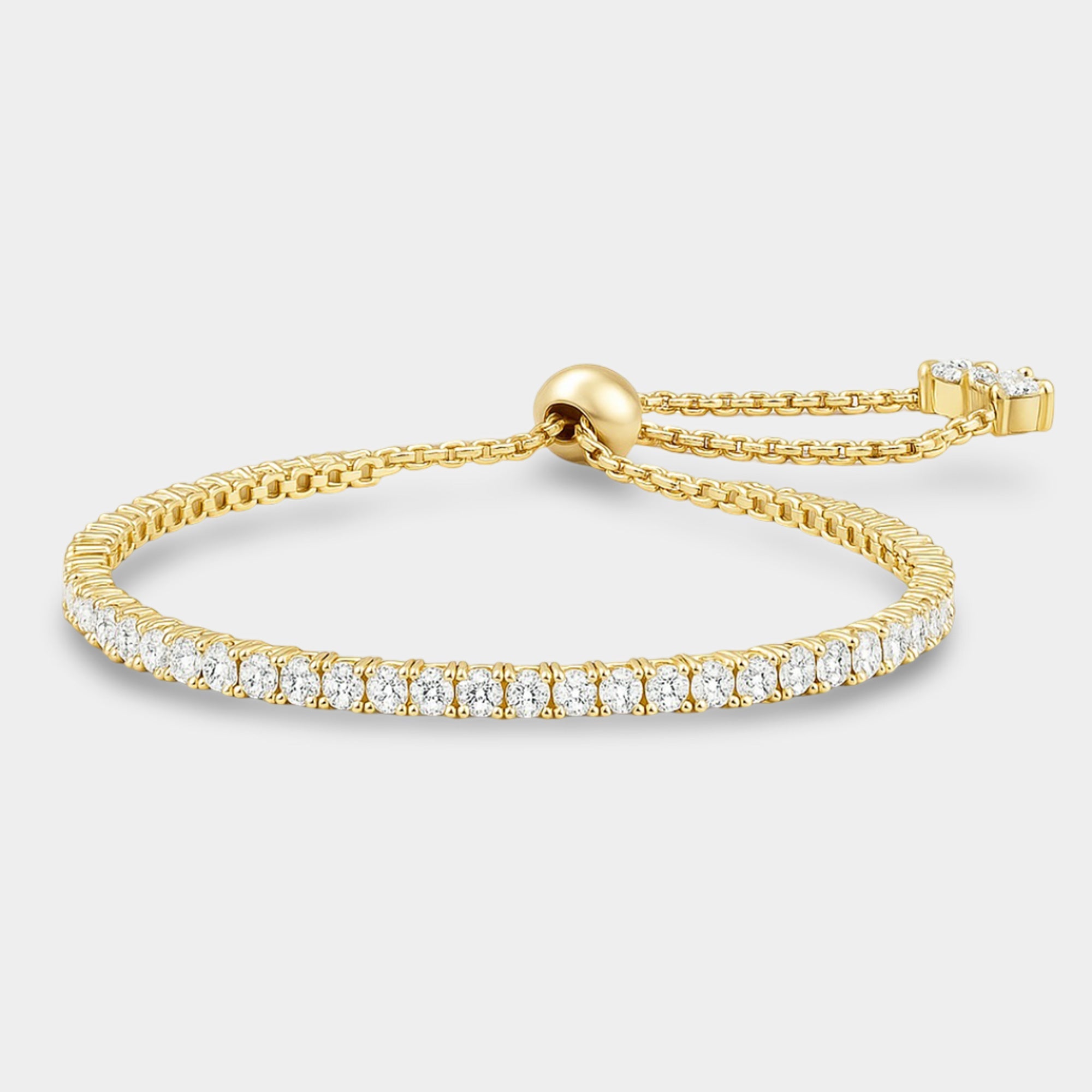 Moissanite Adjustable Tennis Bracelet - MH ELEGANCE - Moissanite Adjustable Tennis Bracelet - MH ELEGANCE -