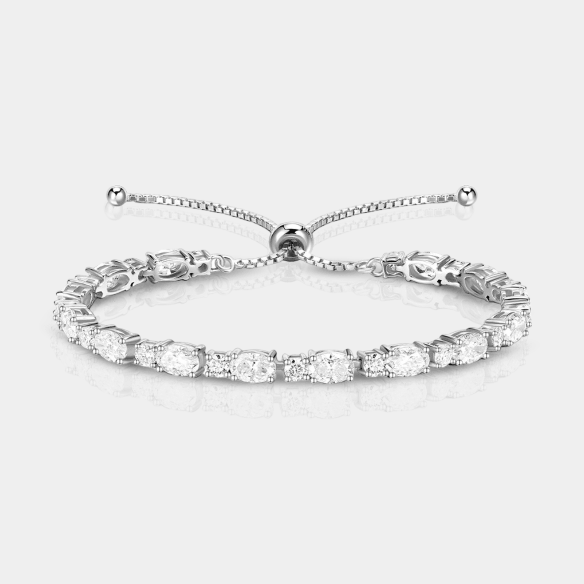 Moissanite Bolo Tennis Bracelet | 14K Gold | Adjustable Luxury Sparkle - MH ELEGANCE - Moissanite Bolo Tennis Bracelet - MH ELEGANCE - bracelet