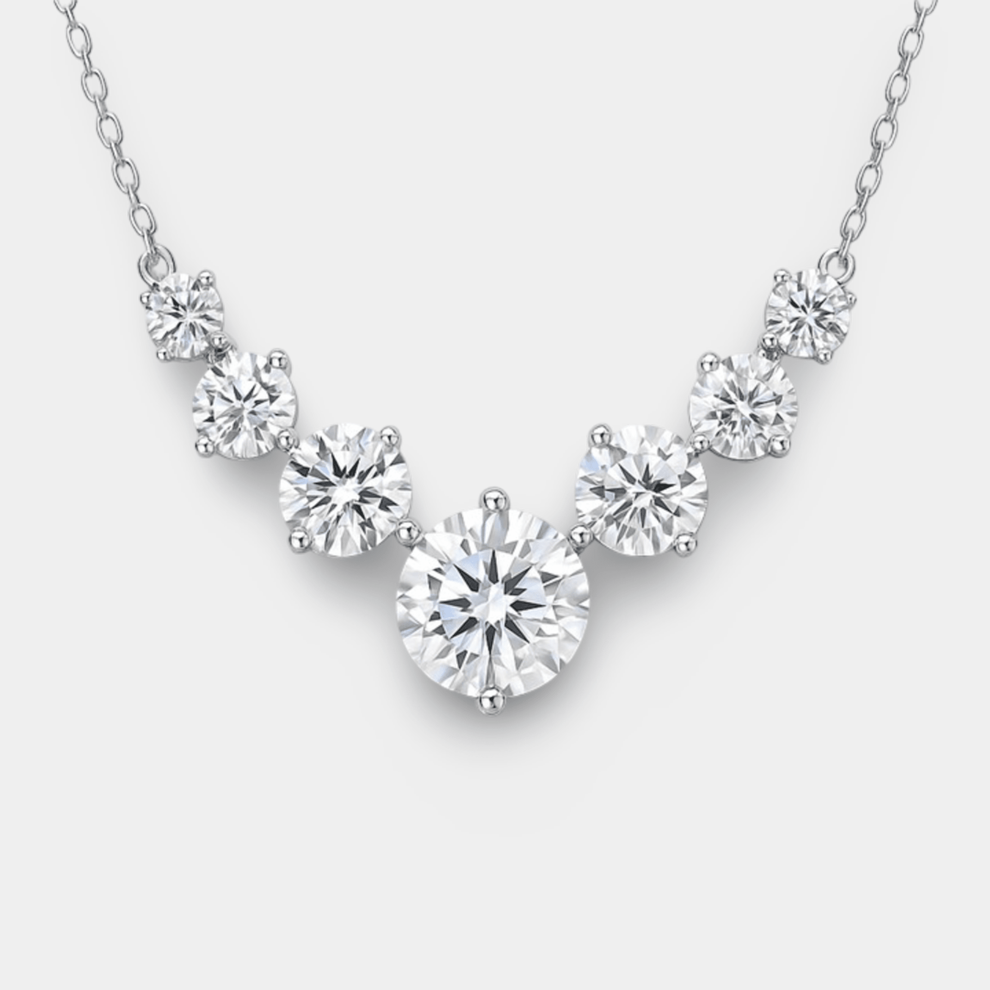 Moissanite Pendant Necklace | Lab-Created Diamond Alternative | 14K Gold - MH ELEGANCE - Moissanite Pendant Necklace for Women - MH ELEGANCE - Necklace