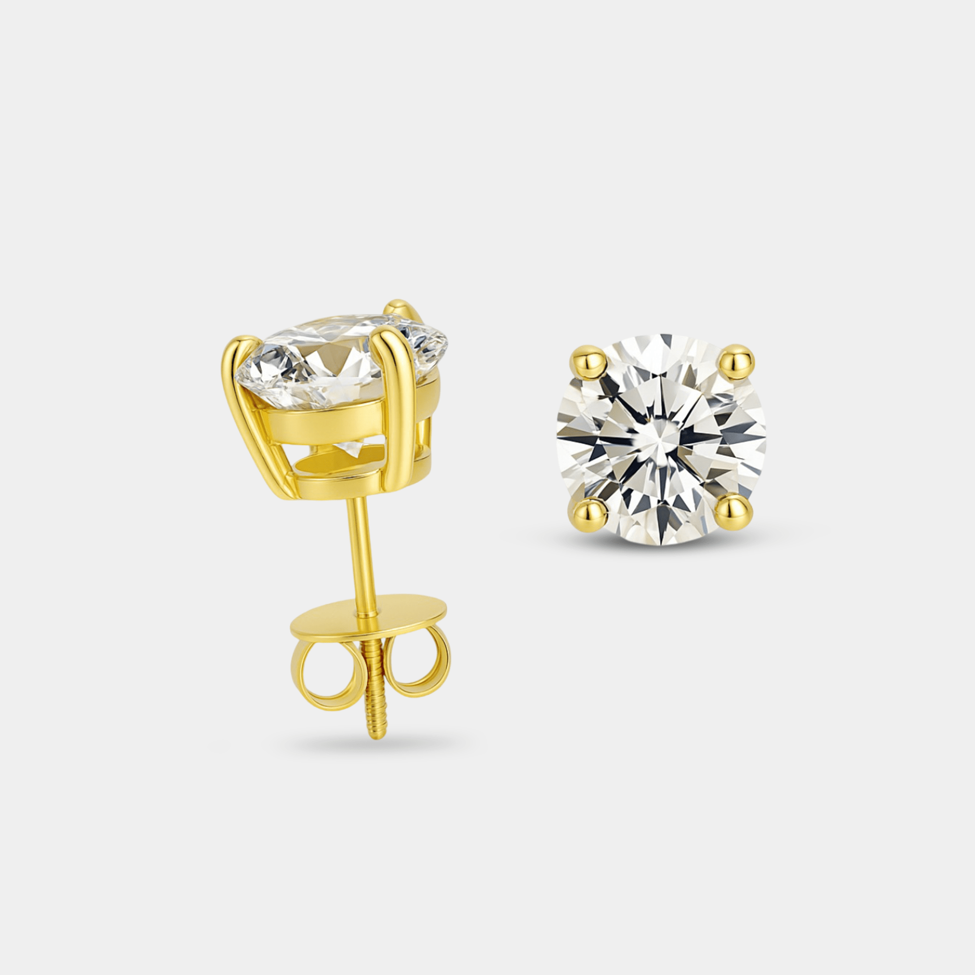 Moissanite Stud Earrings - MH ELEGANCE - Moissanite Stud Earrings -